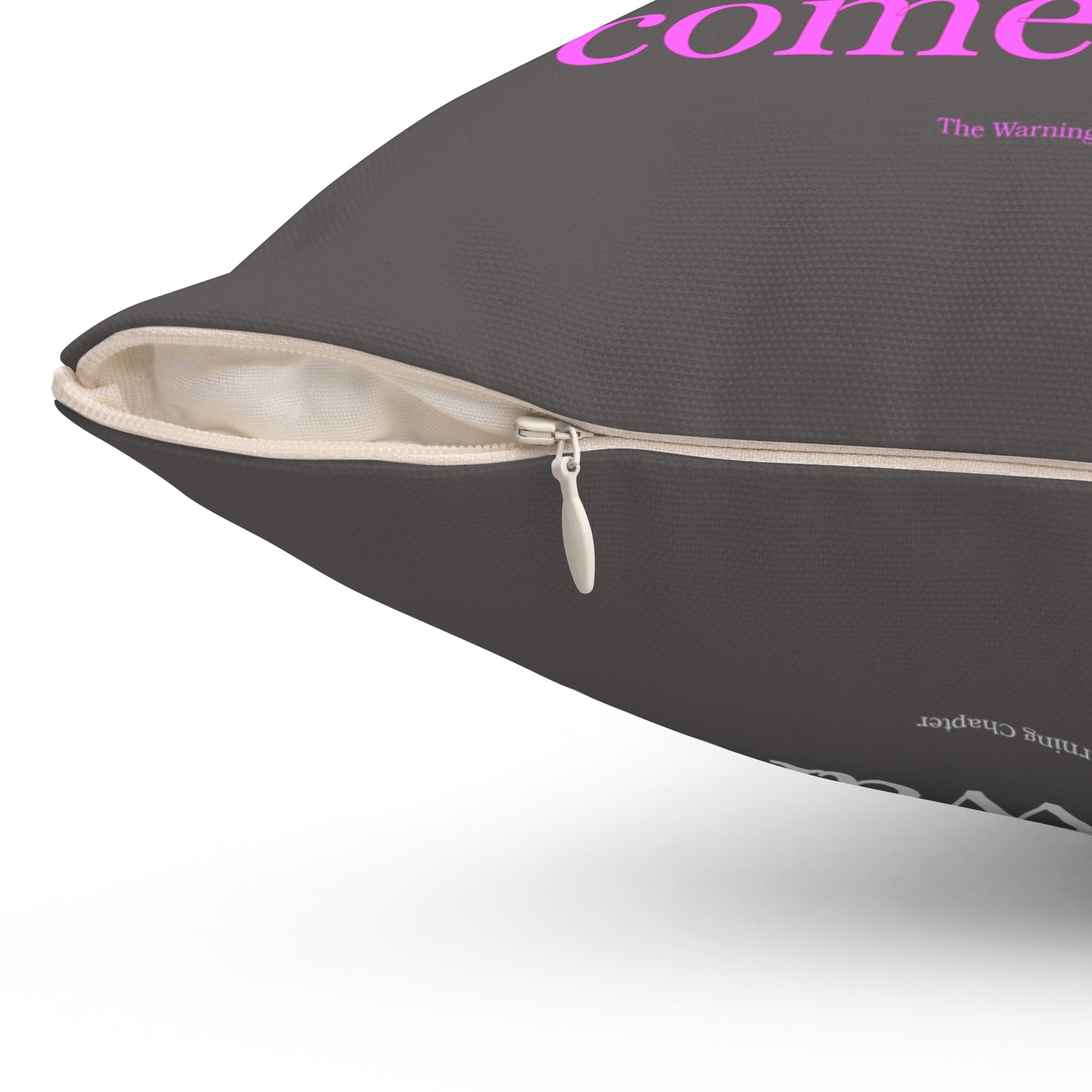 Quote Throw Pillow — 'Anxiety is just threat detection...' Grey Decorative Cushion