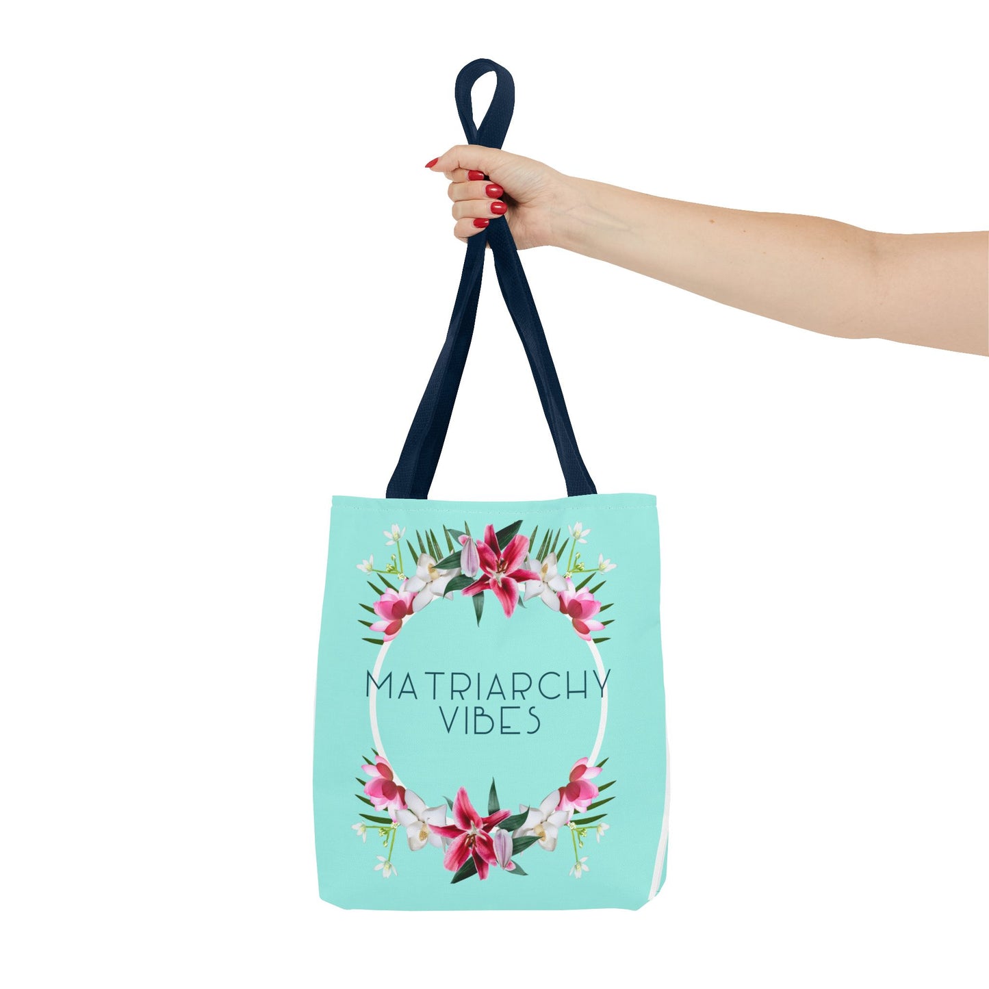 Matriarchy Vibes Floral Tote Bag – Feminist Statement Beach & Market Bag