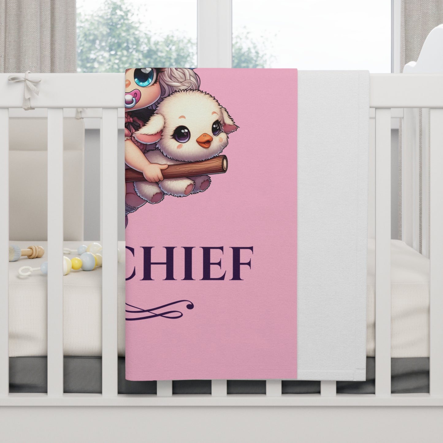Soft Fleece Baby Blanket "Good Witch with a pinch of Mischief"
