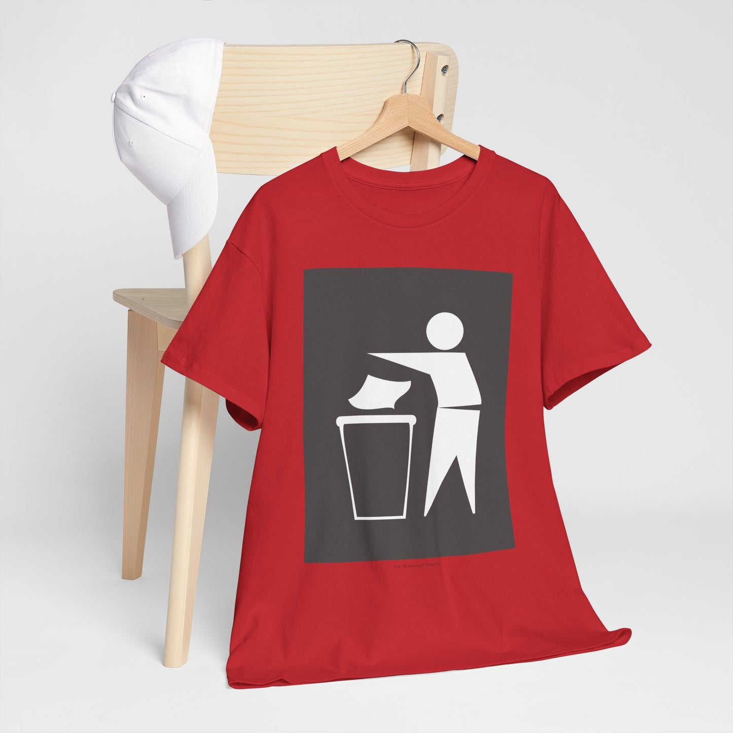 Trash Disposal Icon Tee - Minimalist Recycling/Keep Clean Graphic T-Shirt