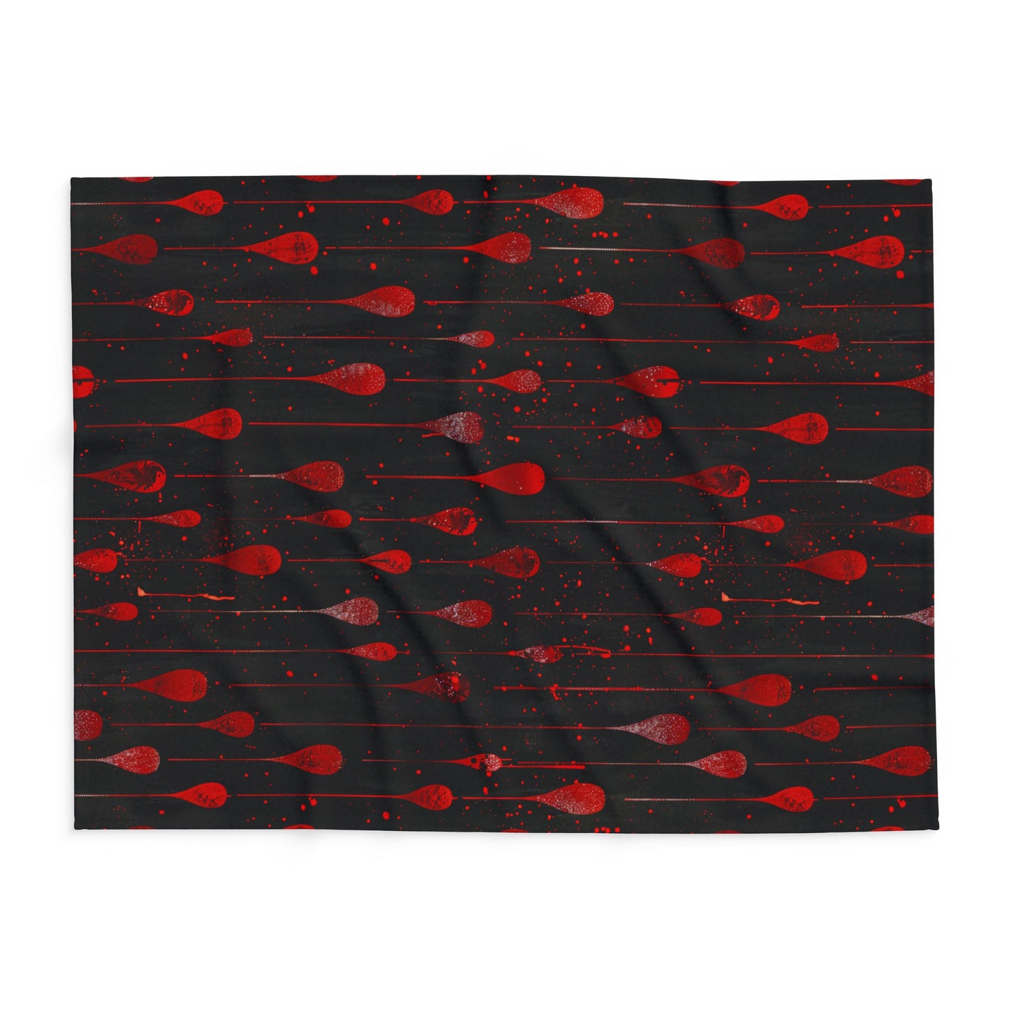 Gothic Red Drip Pattern Cozy Throw