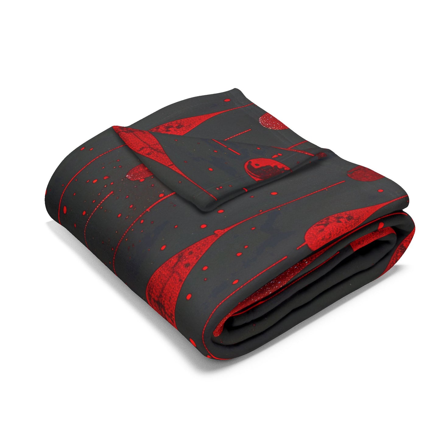 Gothic Red Drip Pattern Cozy Throw