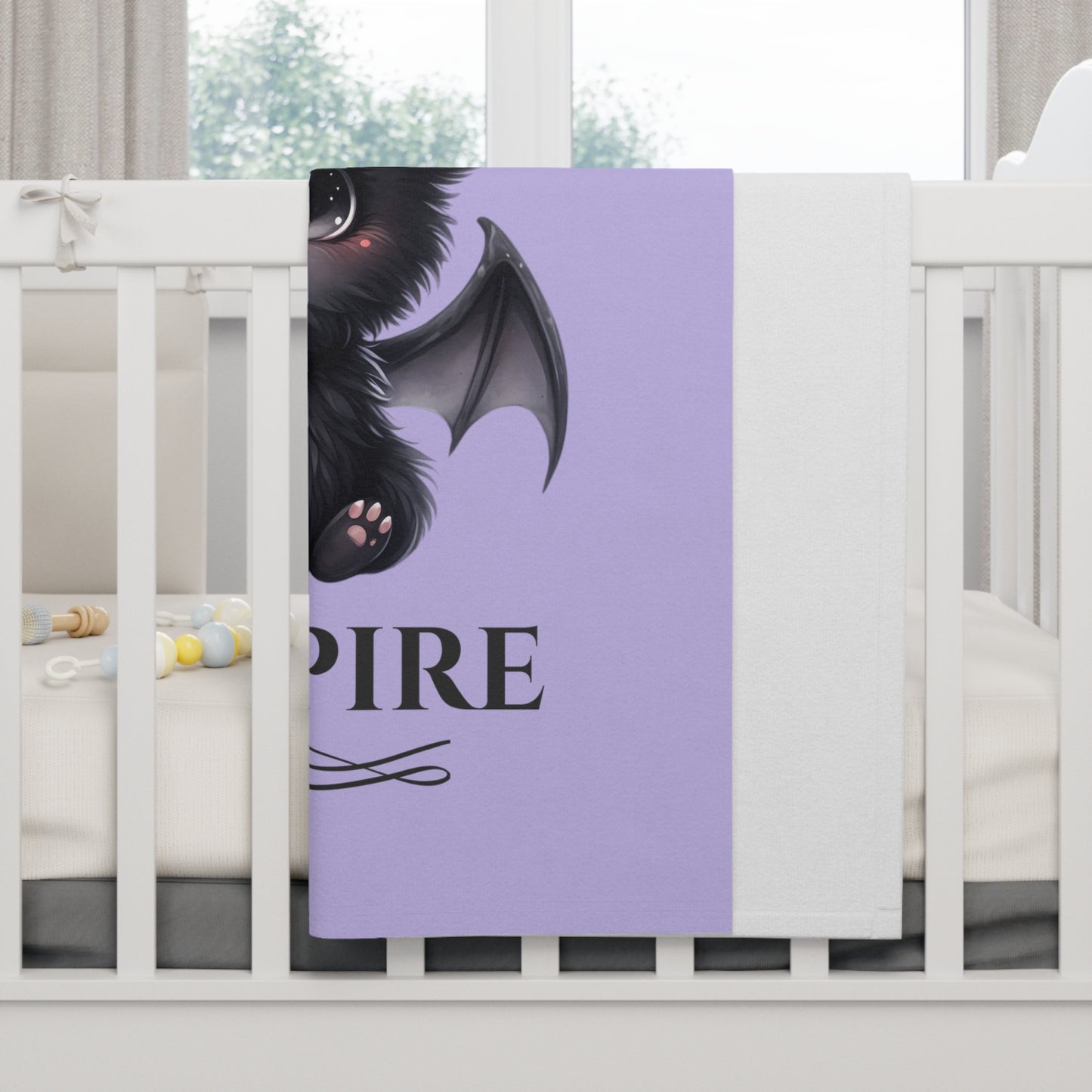 Soft Fleece Baby Blanket "A real cutie but technically a vampire"