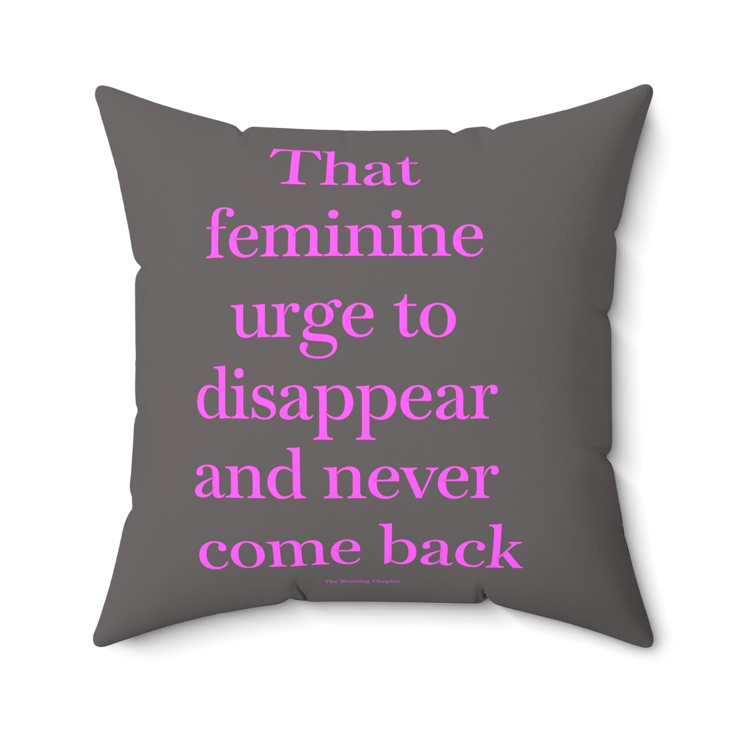 Quote Throw Pillow — 'Anxiety is just threat detection...' Grey Decorative Cushion