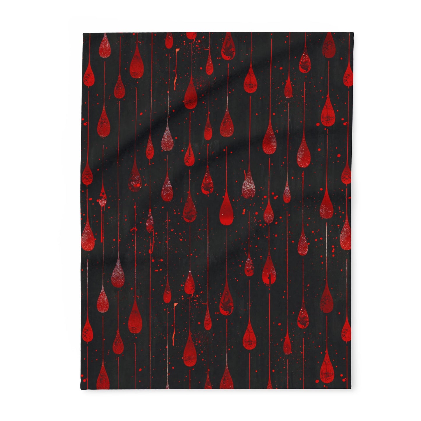Gothic Red Drip Pattern Cozy Throw