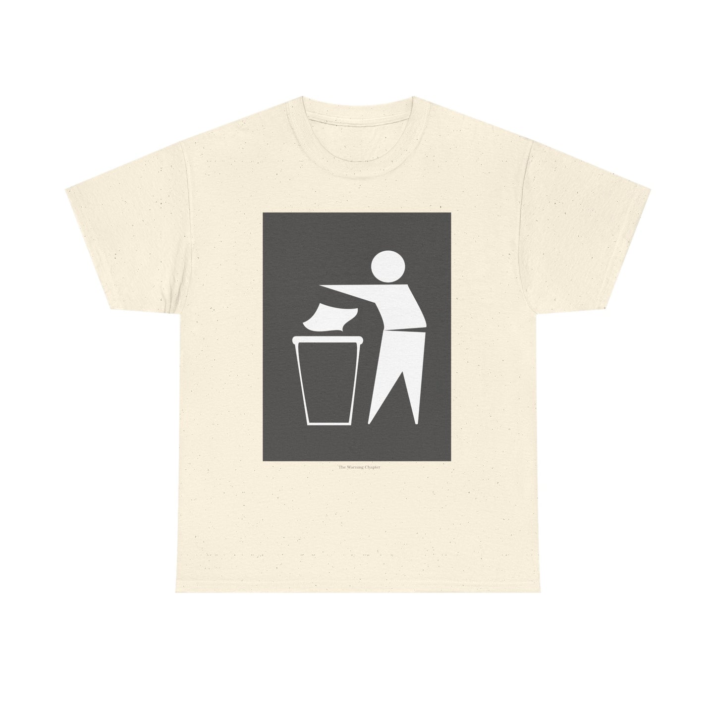 Trash Disposal Icon Tee - Minimalist Recycling/Keep Clean Graphic T-Shirt