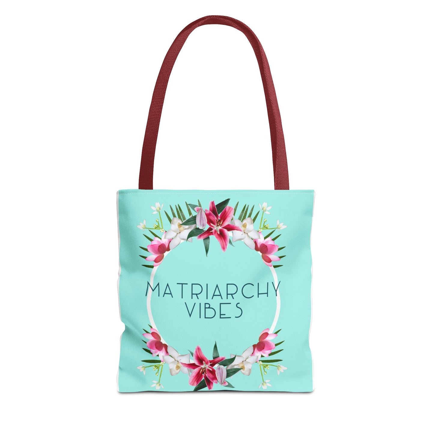 Matriarchy Vibes Floral Tote Bag – Feminist Statement Beach & Market Bag