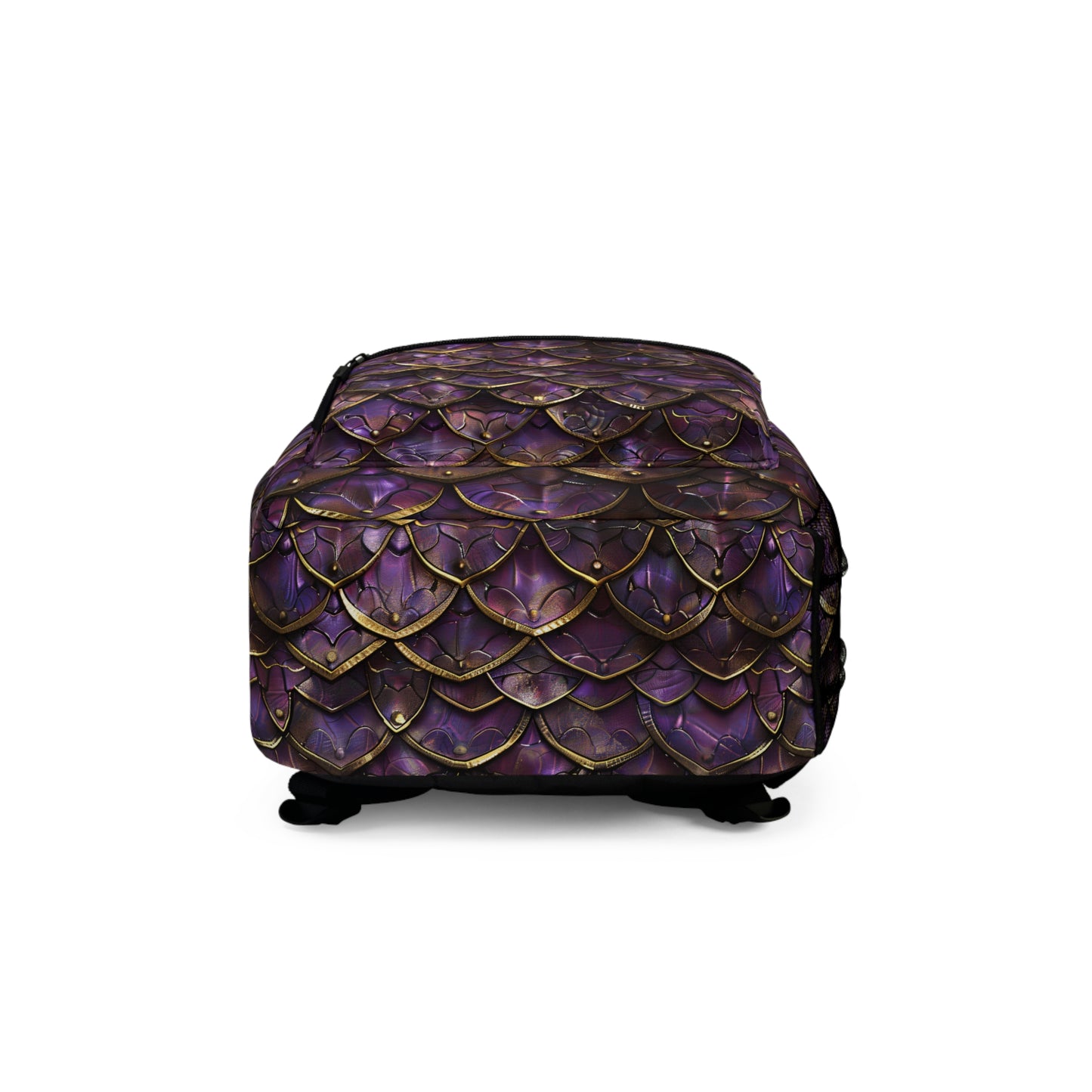Purple Gold Fantasy Dragon Scale Backpack