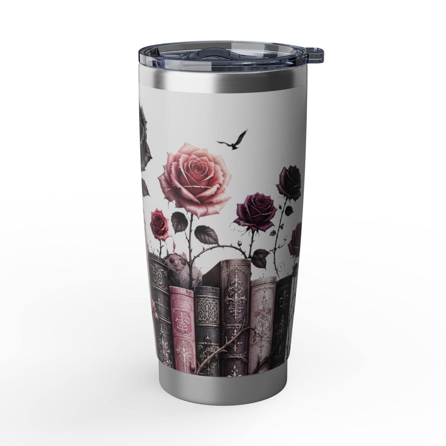 Vintage Black Rose 20oz Gothic Tumbler