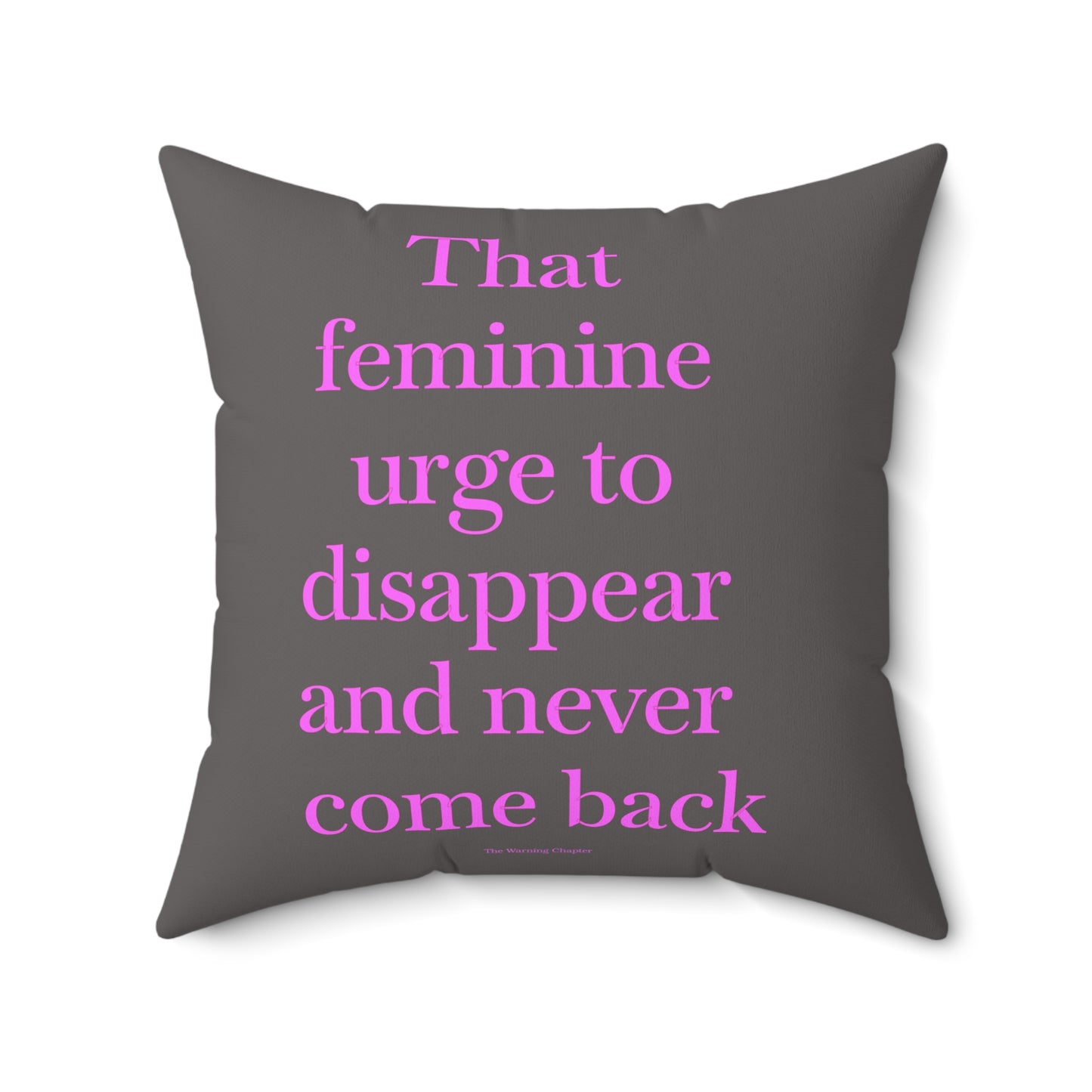 Quote Throw Pillow — 'Anxiety is just threat detection...' Grey Decorative Cushion