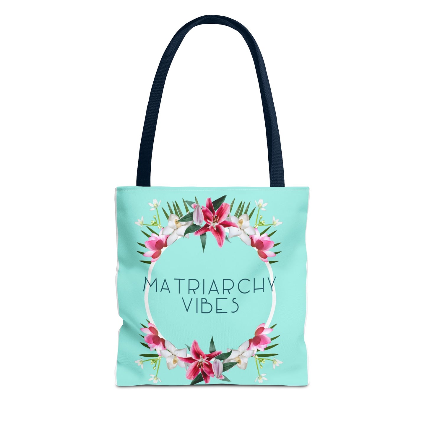 Matriarchy Vibes Floral Tote Bag – Feminist Statement Beach & Market Bag