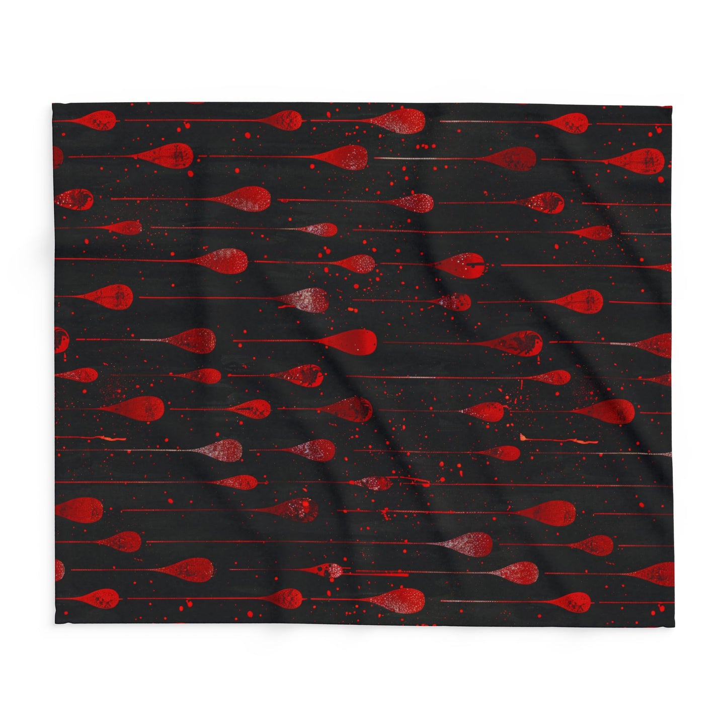 Gothic Red Drip Pattern Cozy Throw