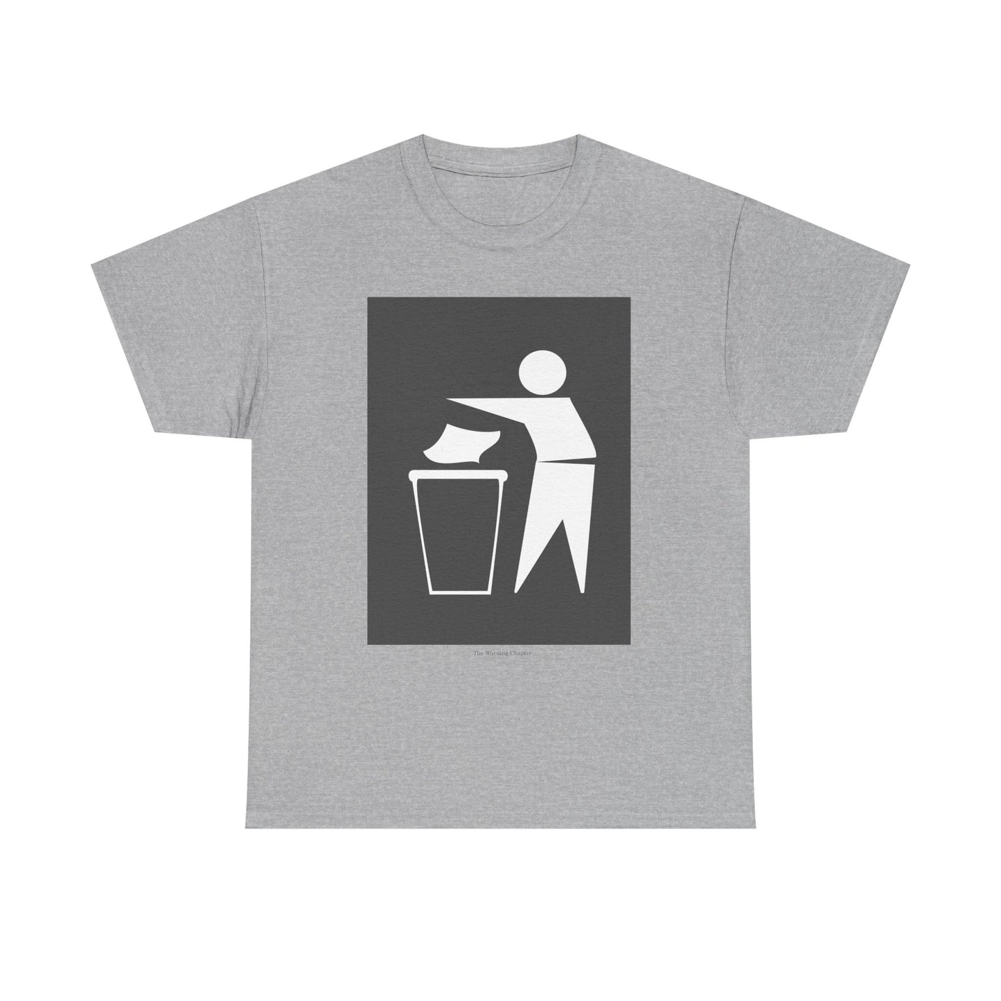 Trash Disposal Icon Tee - Minimalist Recycling/Keep Clean Graphic T-Shirt