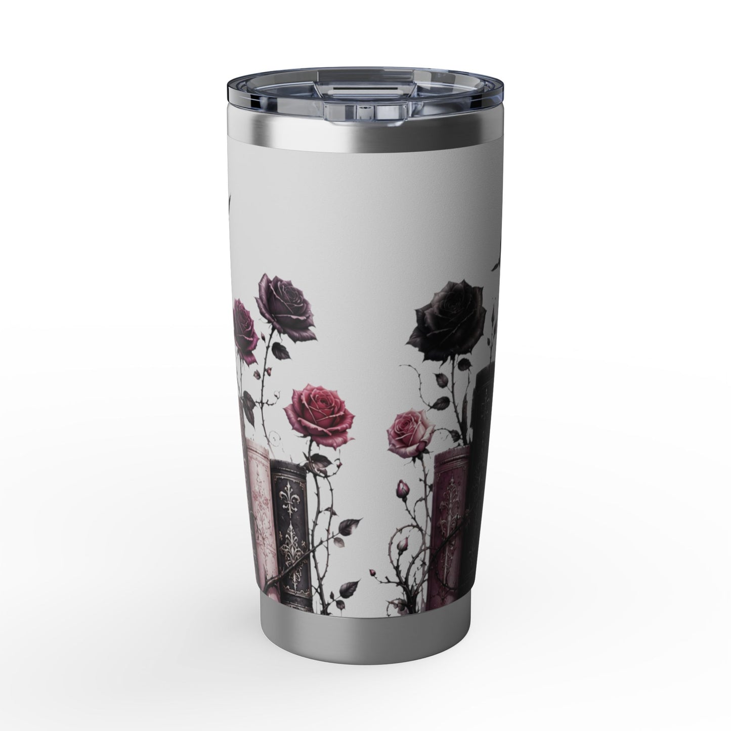 Vintage Black Rose 20oz Gothic Tumbler