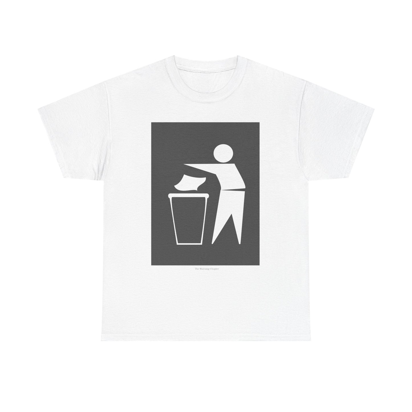 Trash Disposal Icon Tee - Minimalist Recycling/Keep Clean Graphic T-Shirt