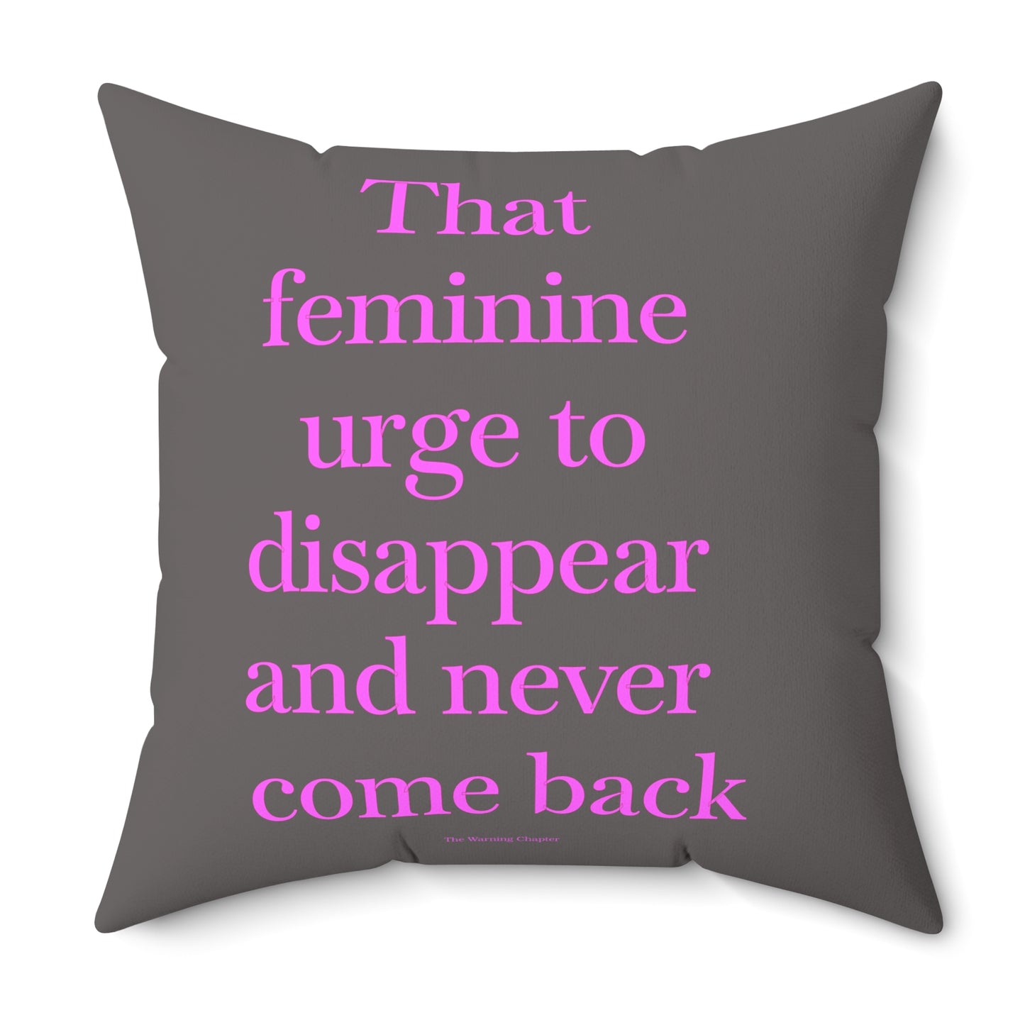 Quote Throw Pillow — 'Anxiety is just threat detection...' Grey Decorative Cushion