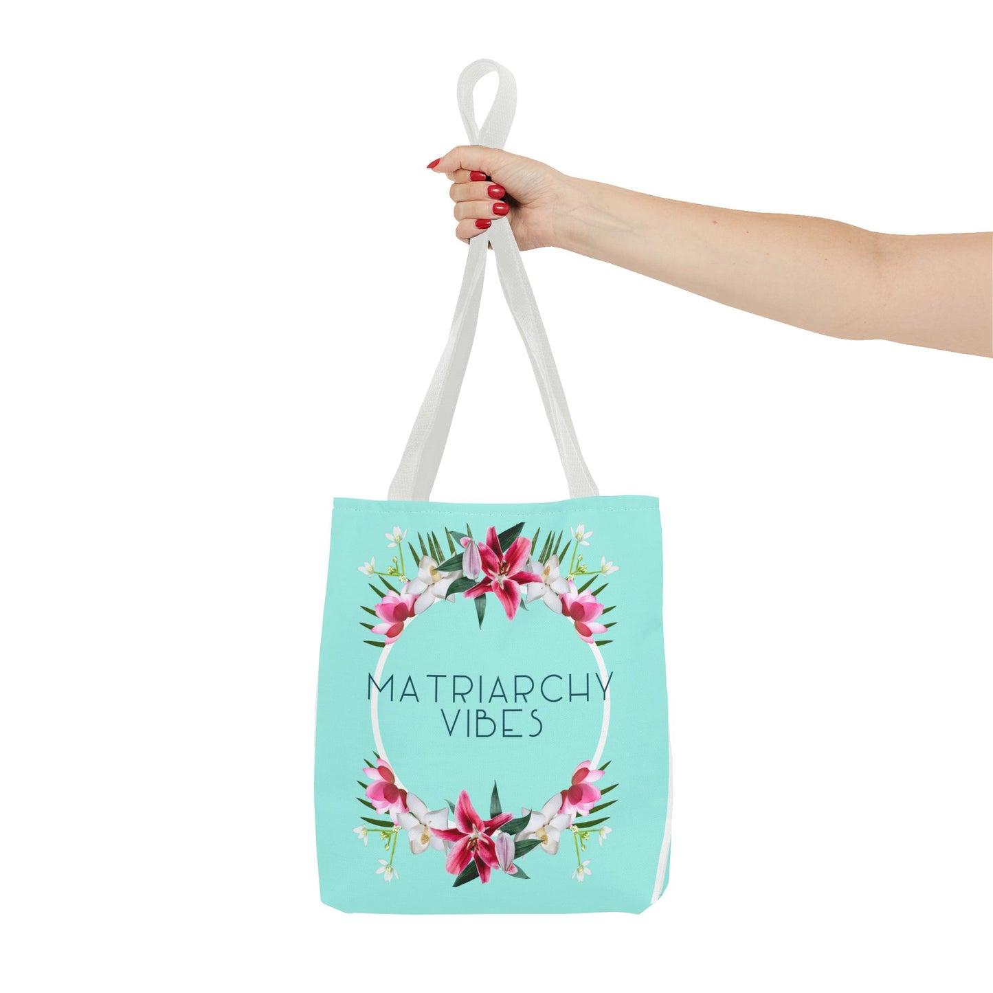 Matriarchy Vibes Floral Tote Bag – Feminist Statement Beach & Market Bag