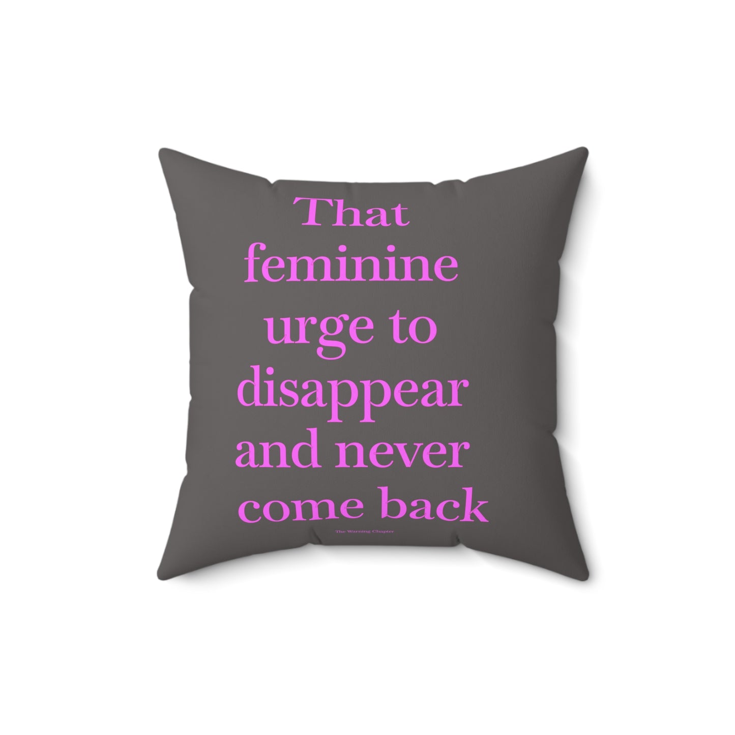Quote Throw Pillow — 'Anxiety is just threat detection...' Grey Decorative Cushion