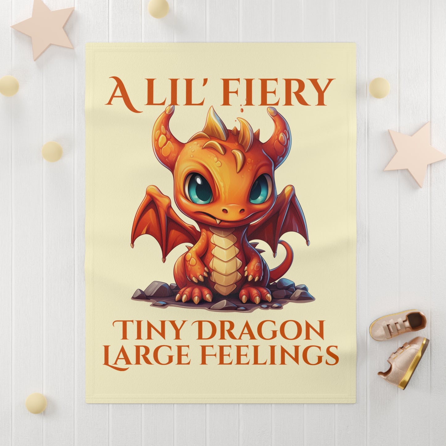 A Lil’ Fiery Baby Dragon Blanket