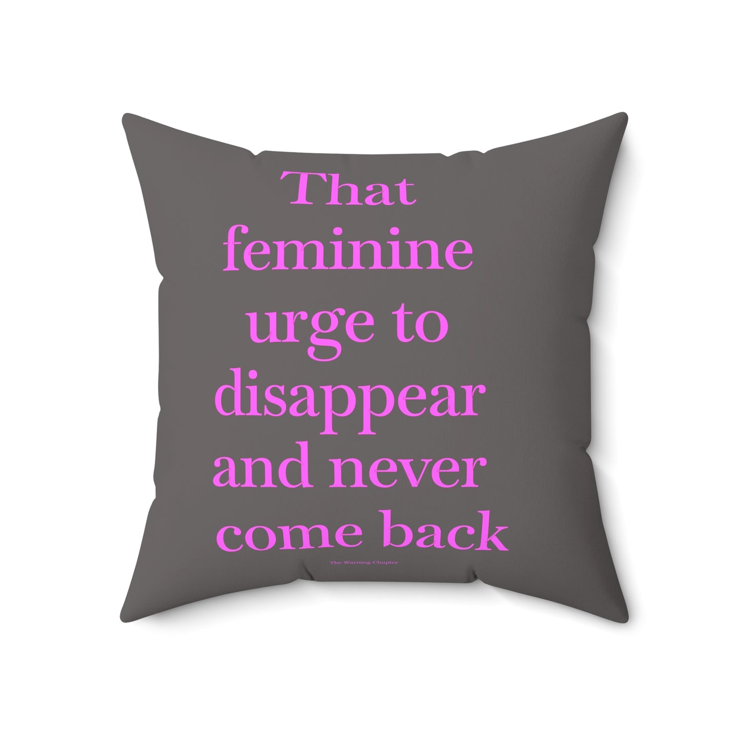 Quote Throw Pillow — 'Anxiety is just threat detection...' Grey Decorative Cushion