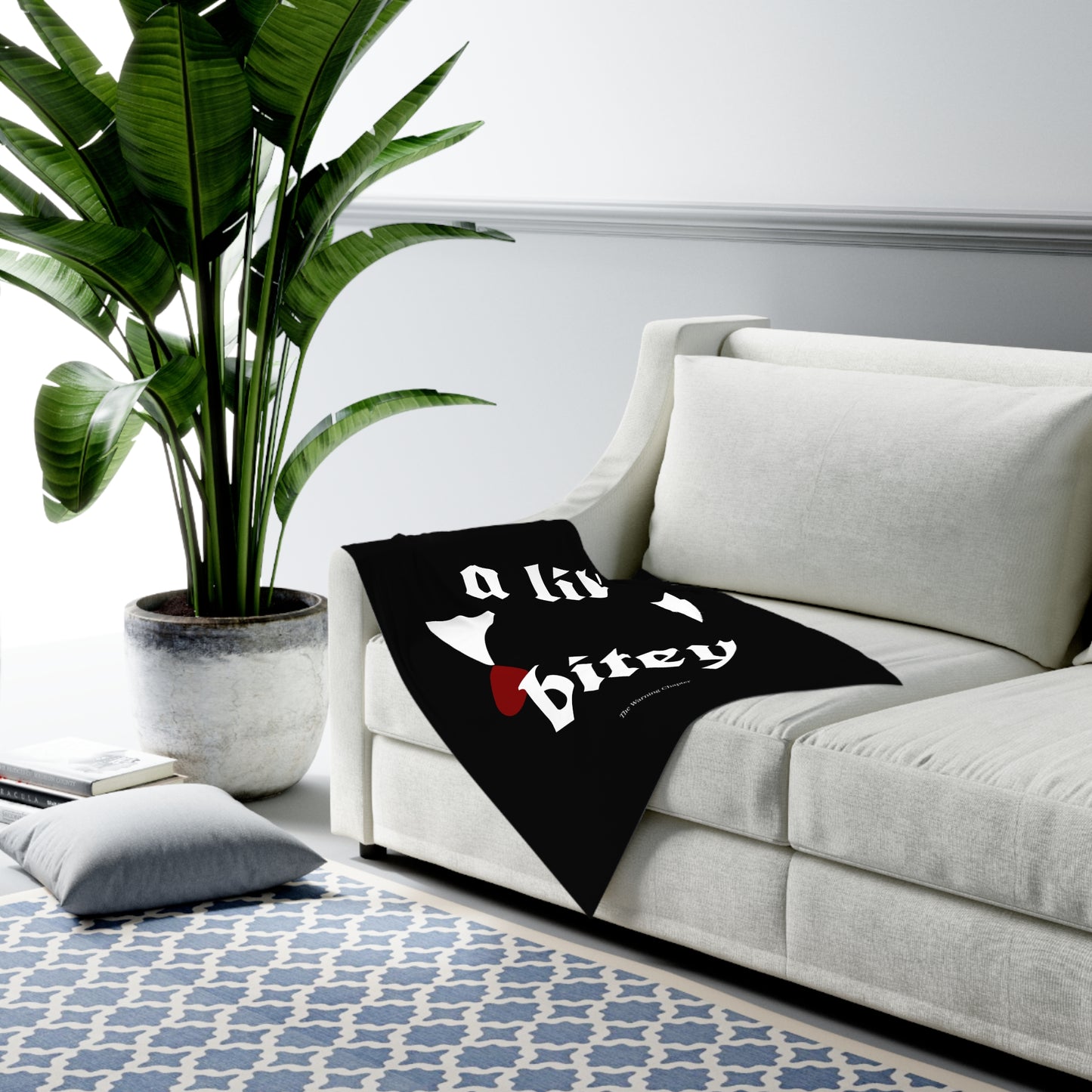 A Lil’ Bitey Gothic Baby Blanket
