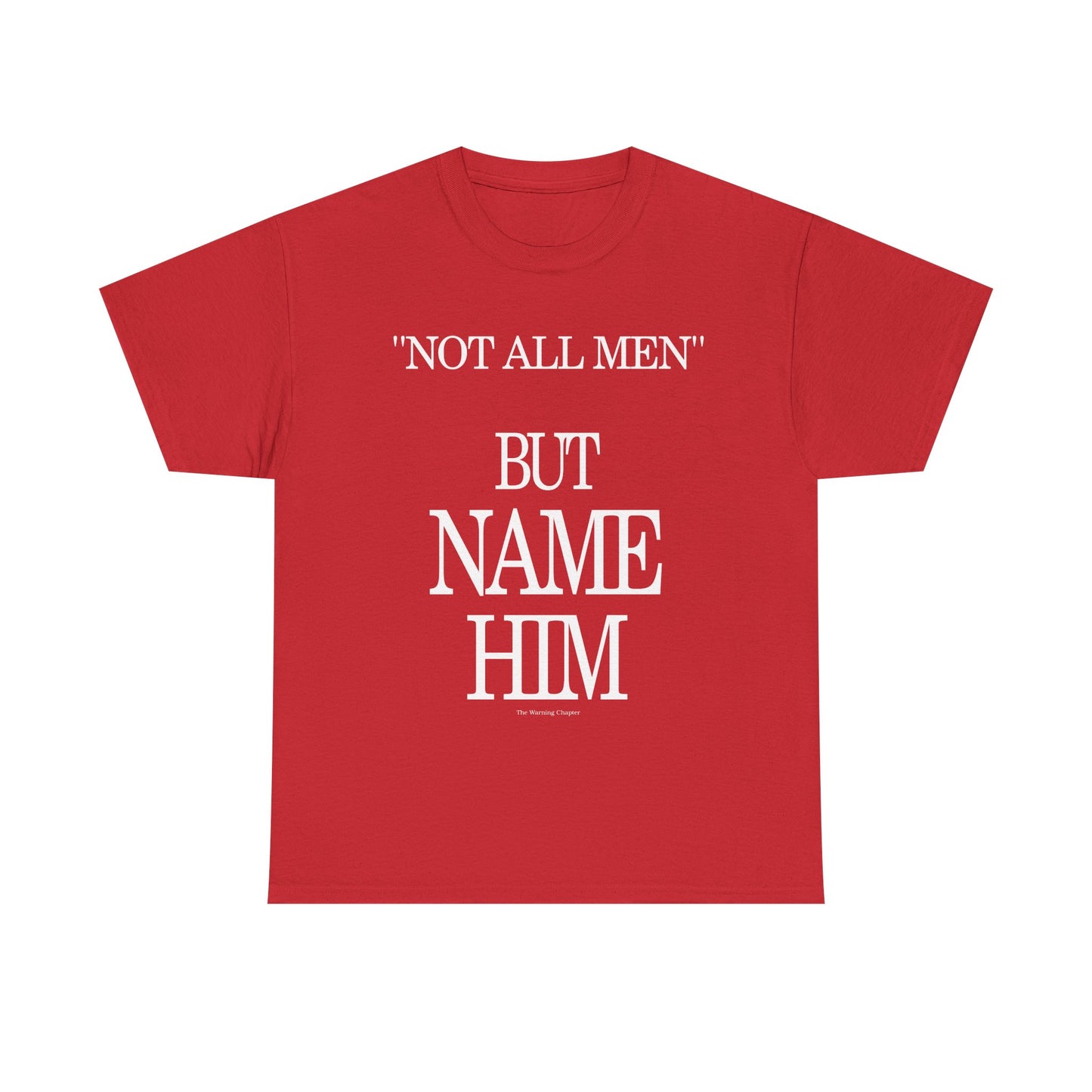 Graphic Tee — "Not All Men" But Name Him Statement Shirt