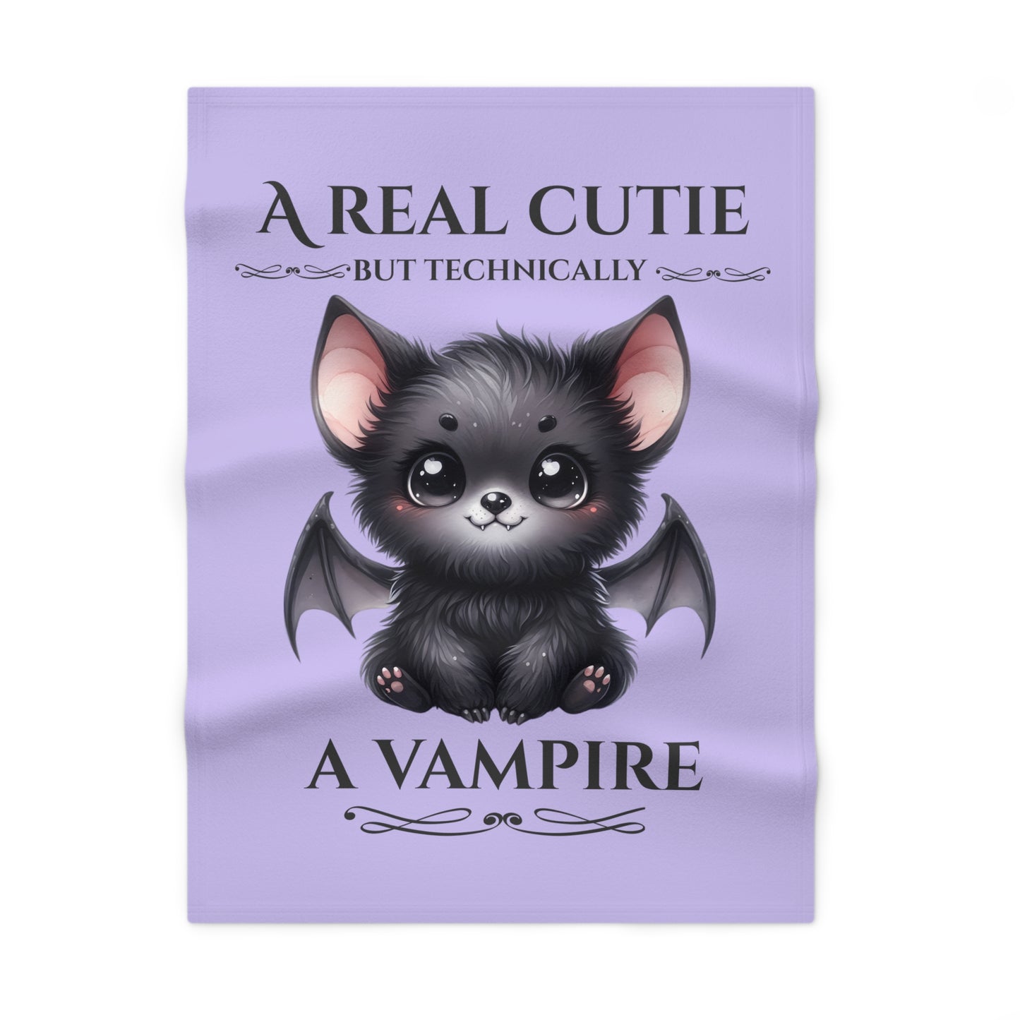 Soft Fleece Baby Blanket "A real cutie but technically a vampire"
