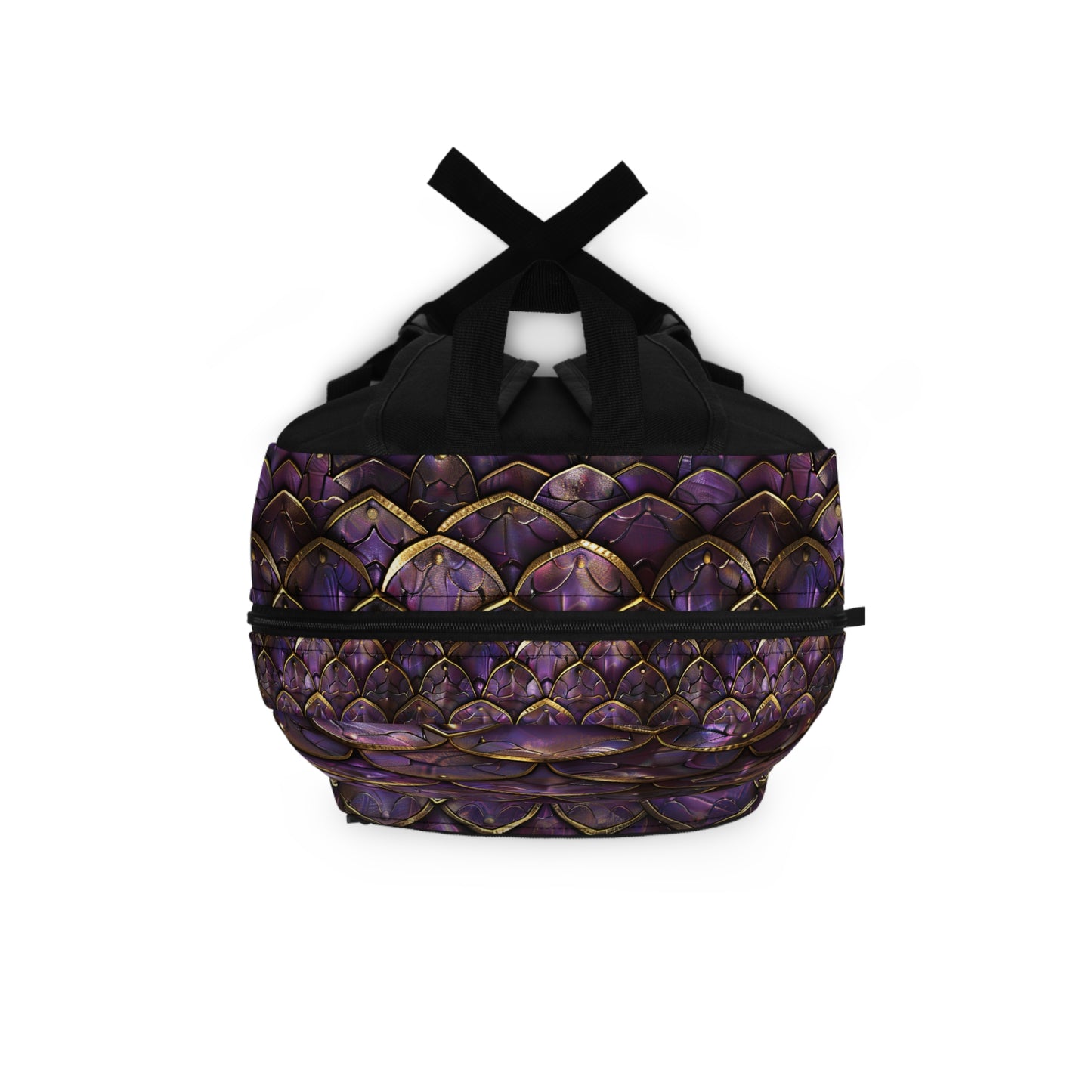 Purple Gold Fantasy Dragon Scale Backpack