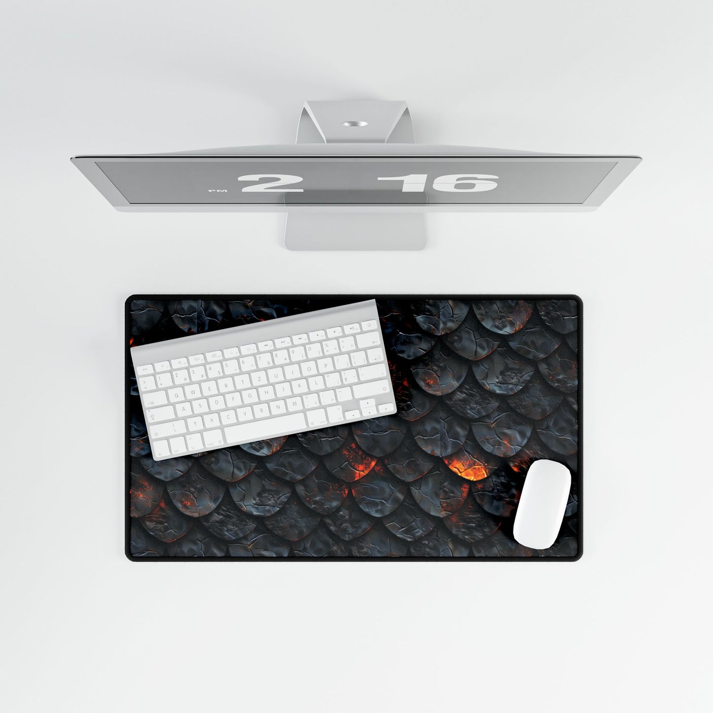 Dragon Lava Scale Desk Mat for Gaming or Work