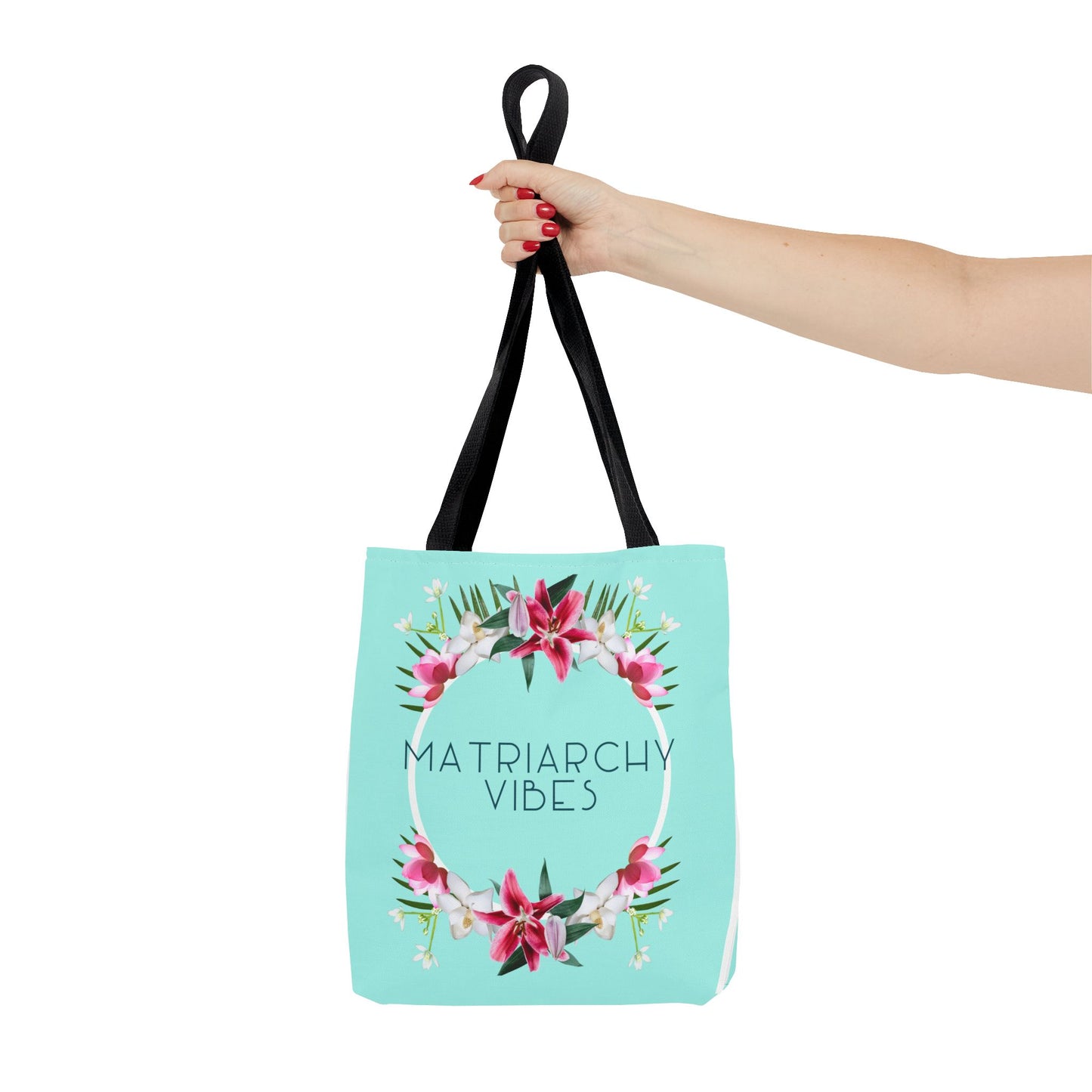 Matriarchy Vibes Floral Tote Bag – Feminist Statement Beach & Market Bag