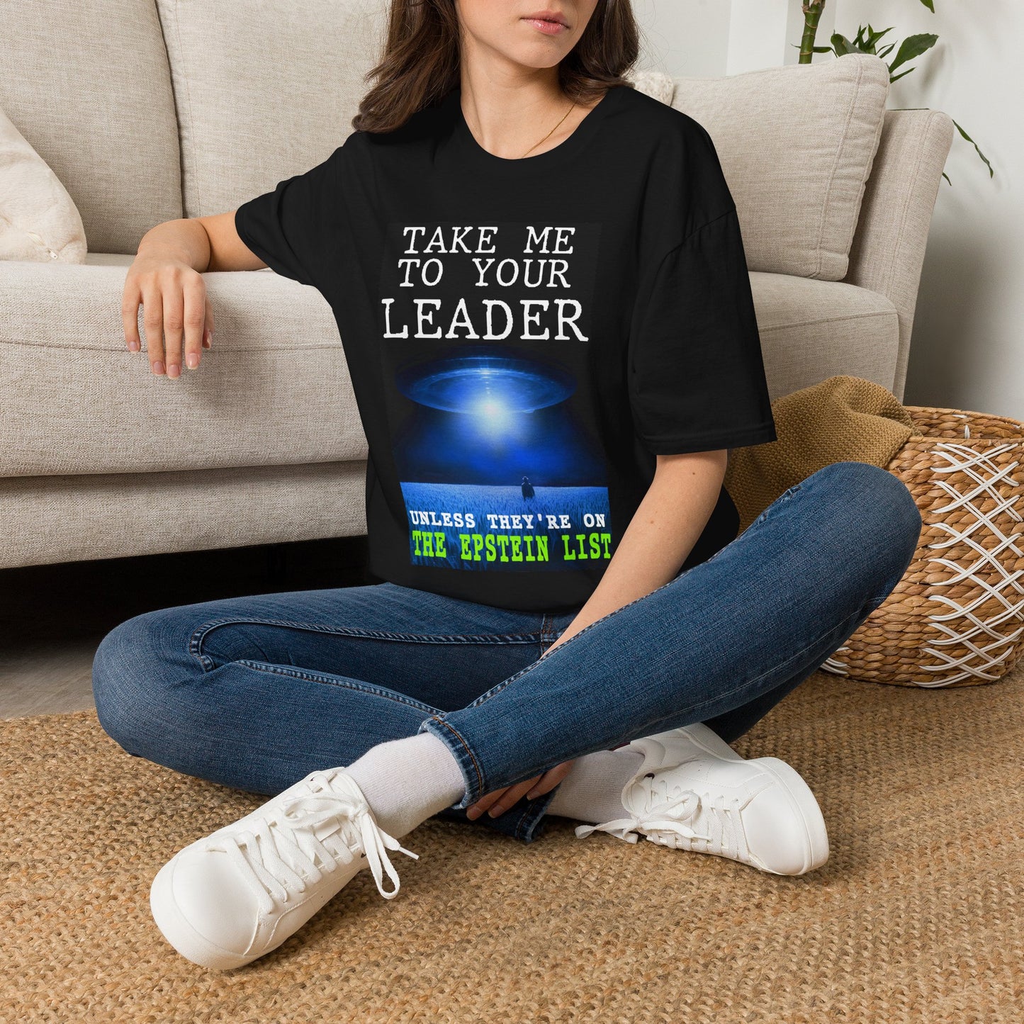 Take Me To Your Leader T-Shirt — Funny Alien UFO Graphic Tee