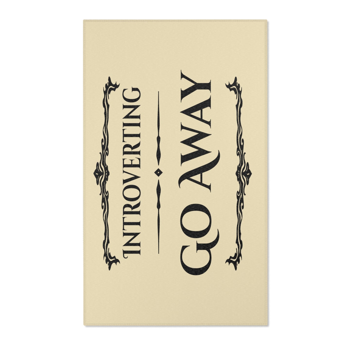 Introverting Go Away Area Rug — Funny Introvert Doormat-Style Accent Rug
