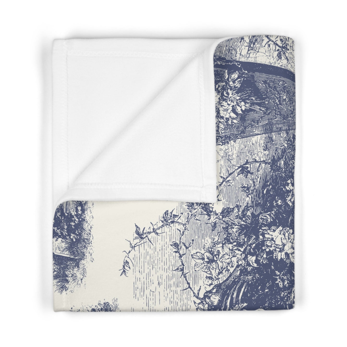 Gothic Toile Baby Blanket Skeleton & Coffin Vintage Fleece