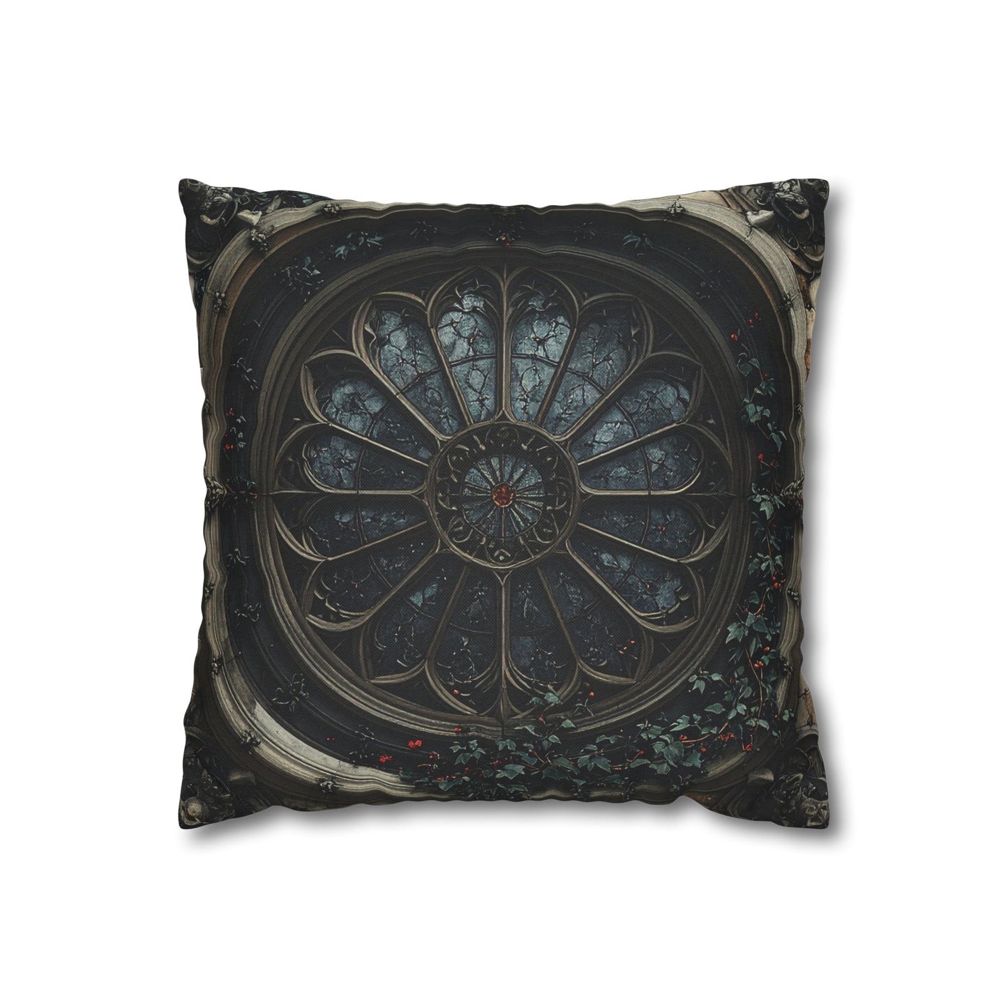 Gothic Rose Window Decorative Pillowcase