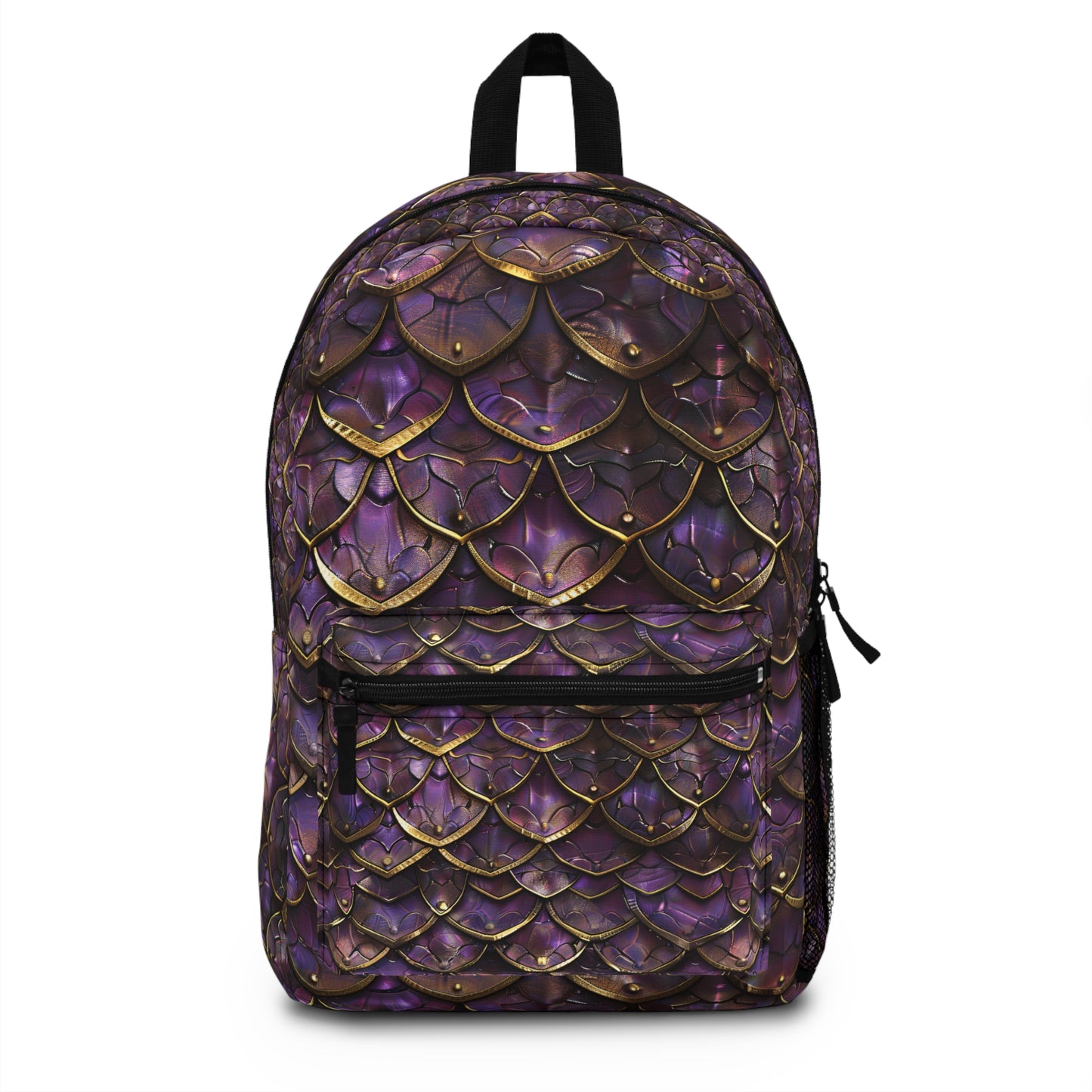 Purple Gold Fantasy Dragon Scale Backpack