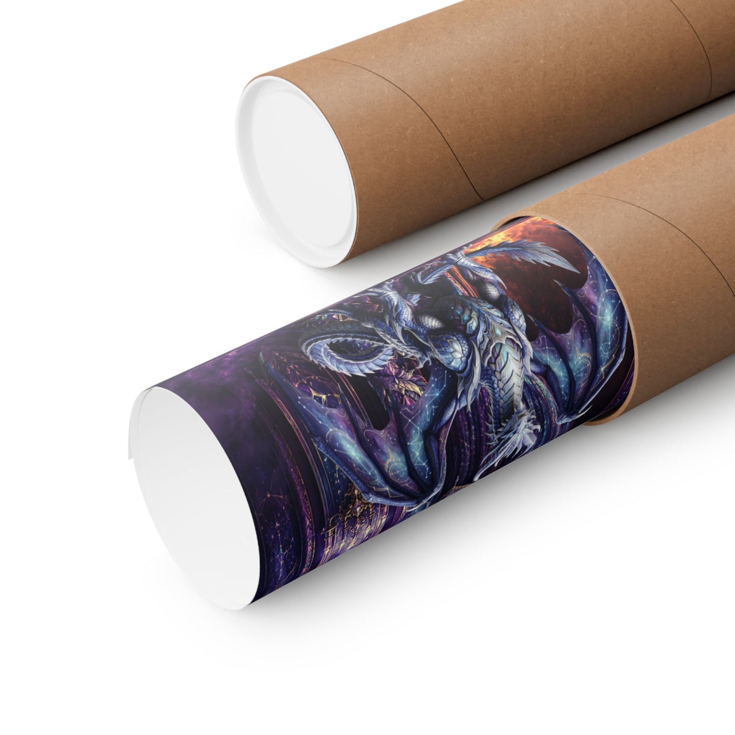 She Feared Not For She Was The Dragon Matte Poster — Fantasy Dragon Wall Art