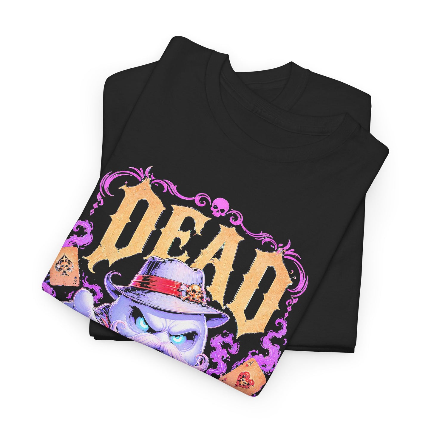 Dead Serious Mobster Ghost Tee — Gothic Holiday Horror T-Shirt