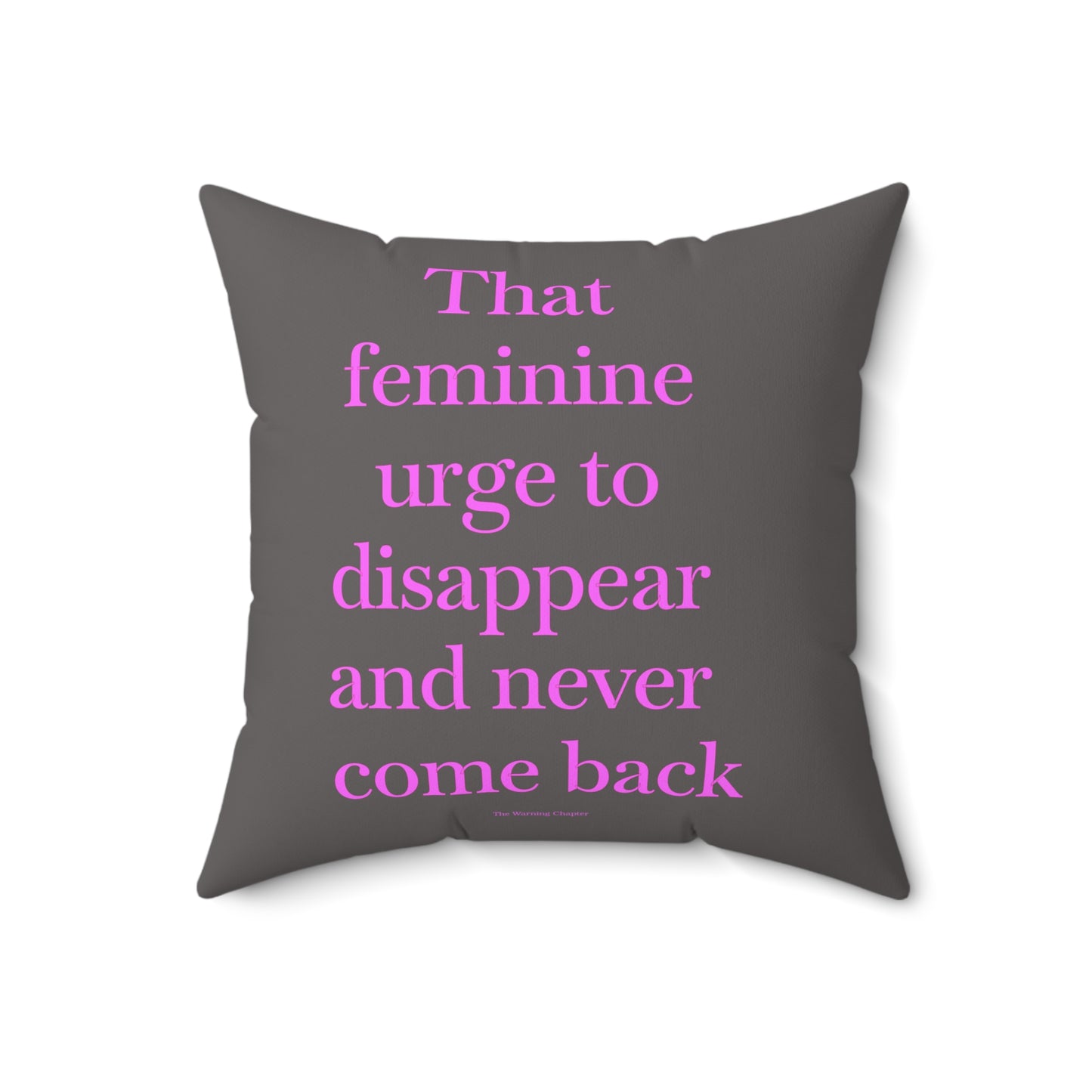 Quote Throw Pillow — 'Anxiety is just threat detection...' Grey Decorative Cushion