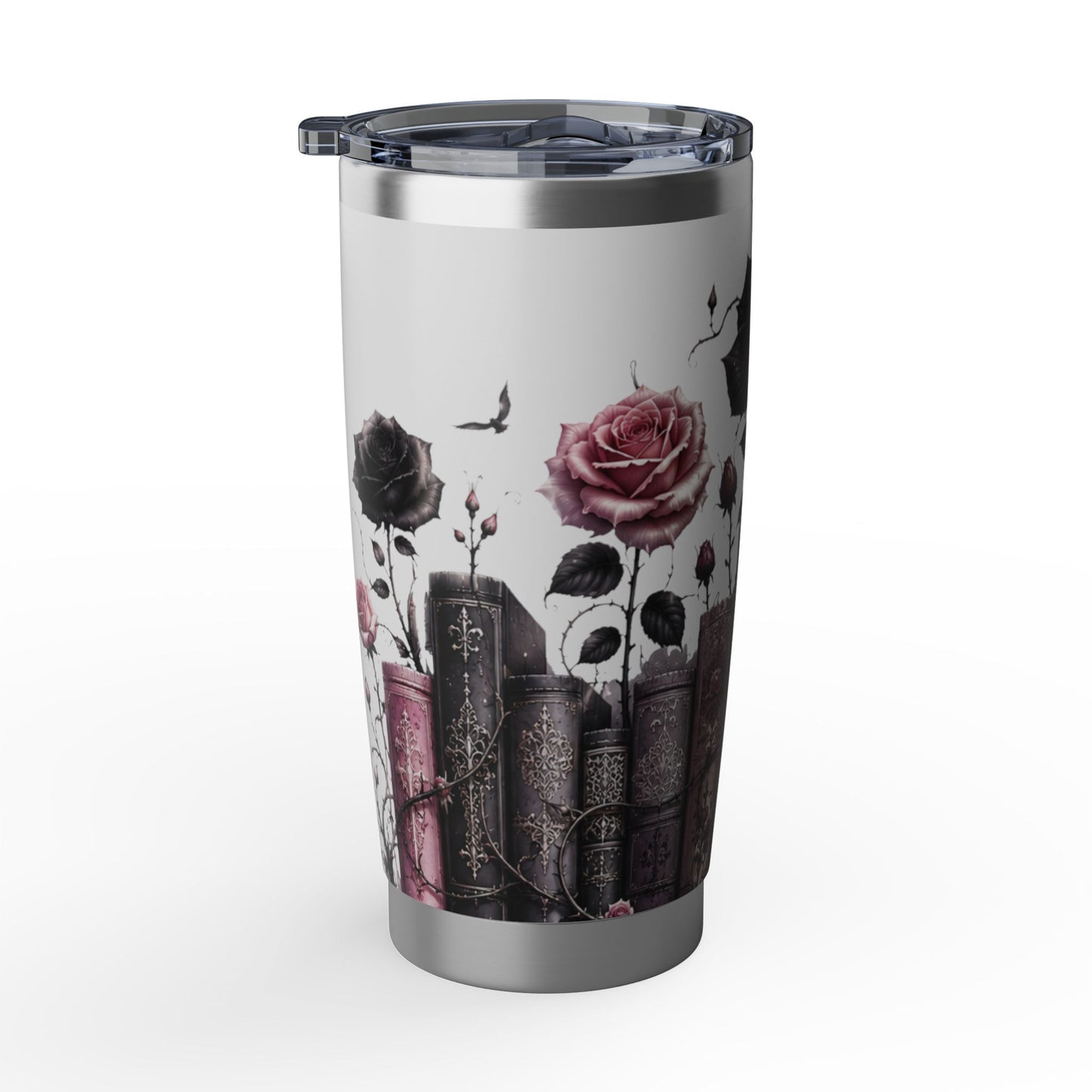 Vintage Black Rose 20oz Gothic Tumbler