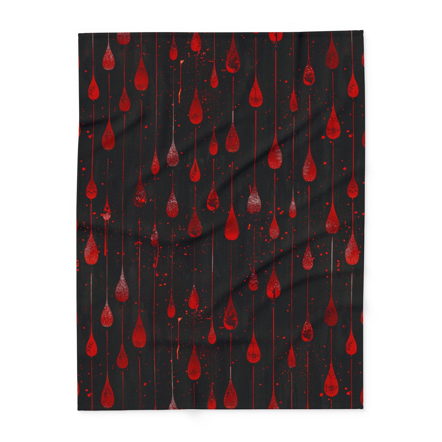 Gothic Red Drip Pattern Cozy Throw