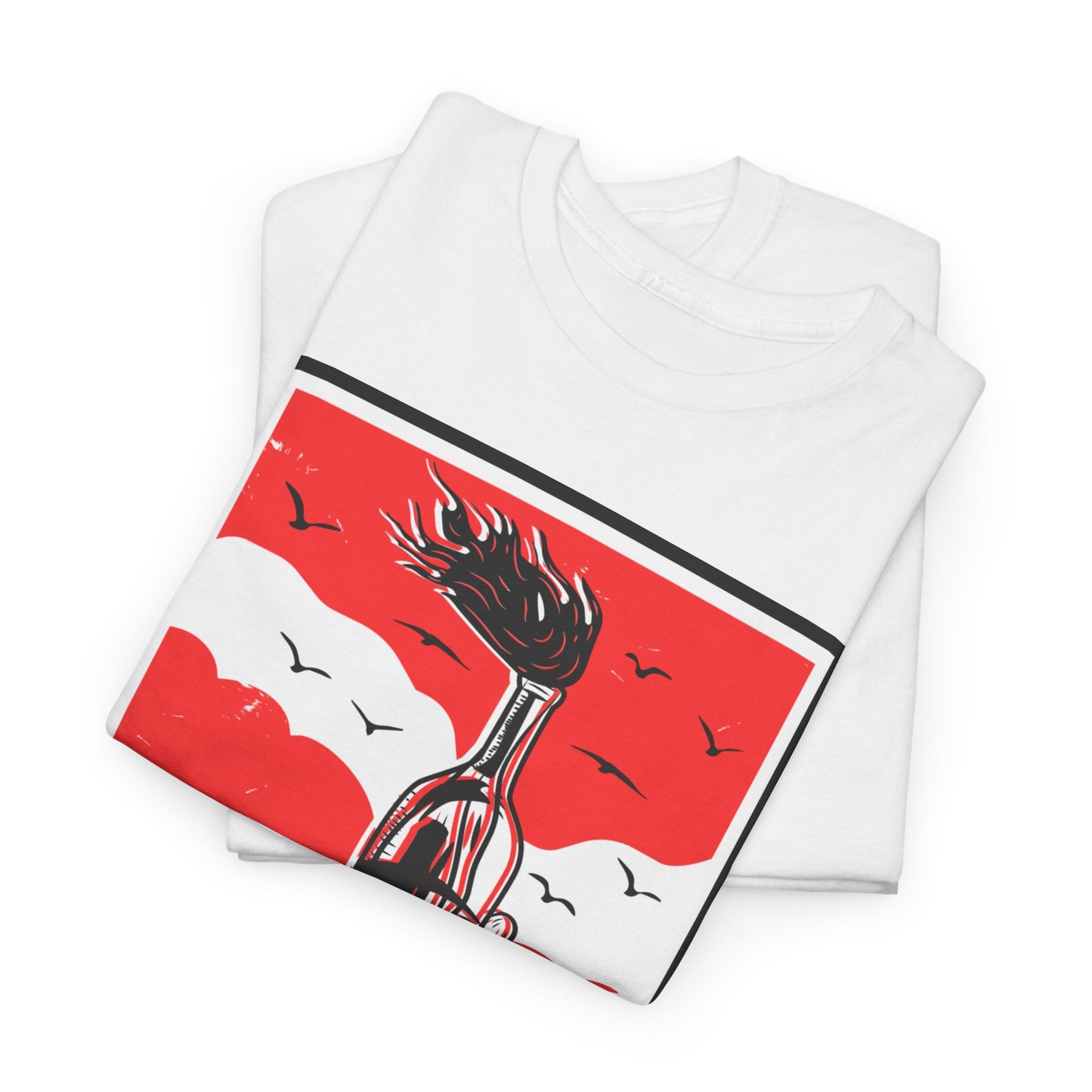 Revolution Graphic Tee — Bold Red Protest Art T-Shirt