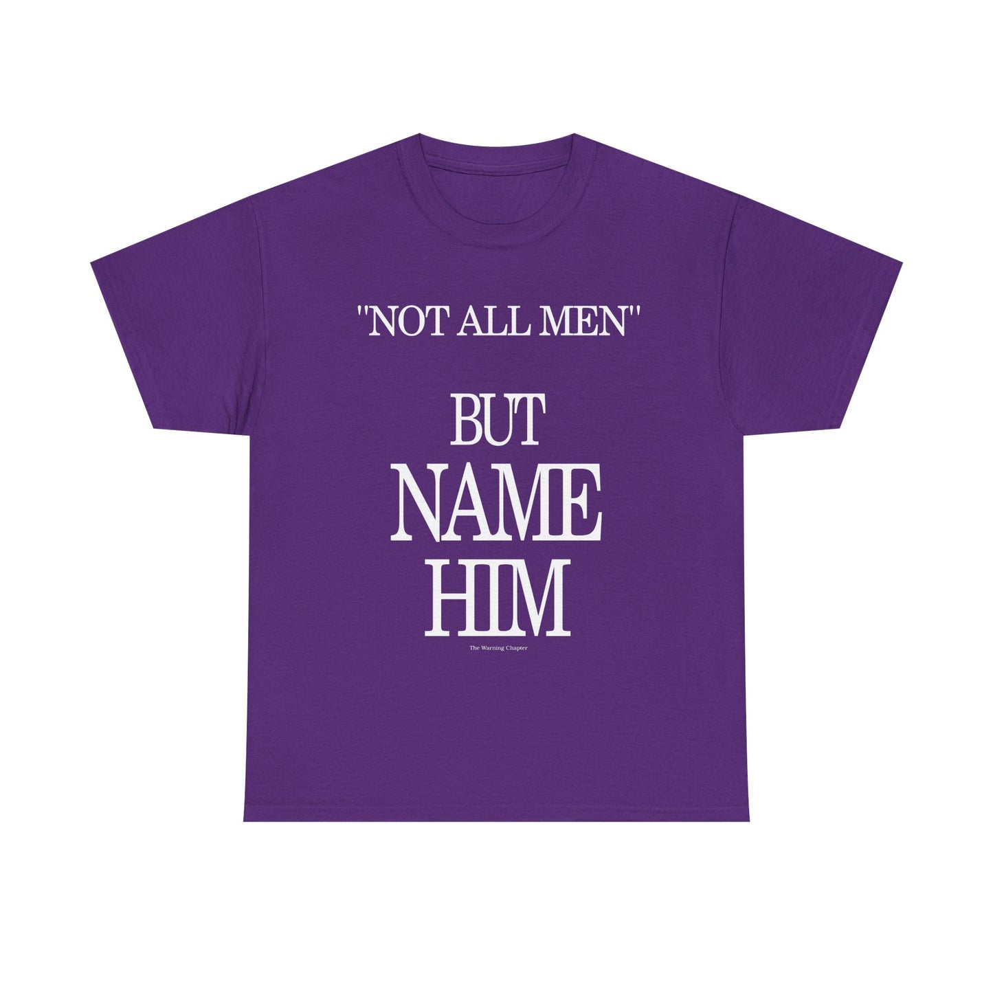 Graphic Tee — "Not All Men" But Name Him Statement Shirt