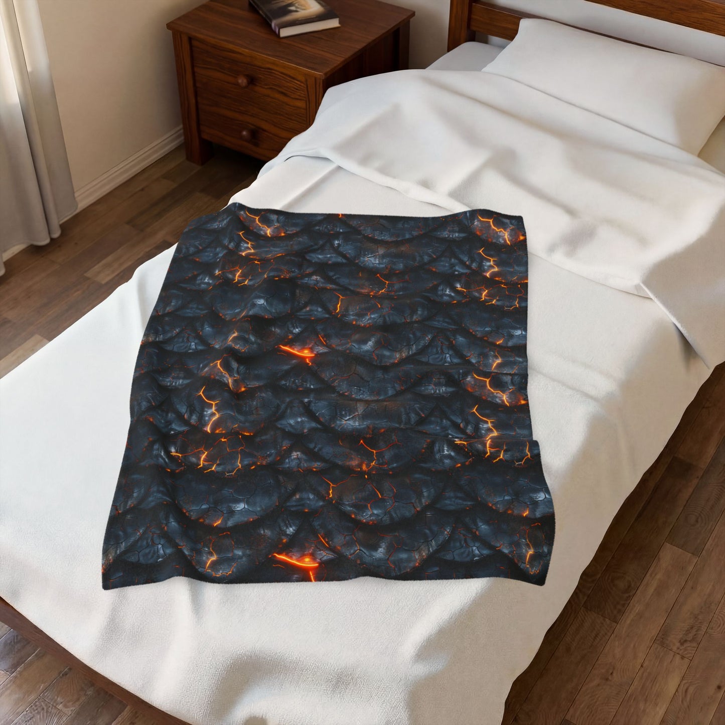 Lava Dragon Scale Velveteen Plush Blanket