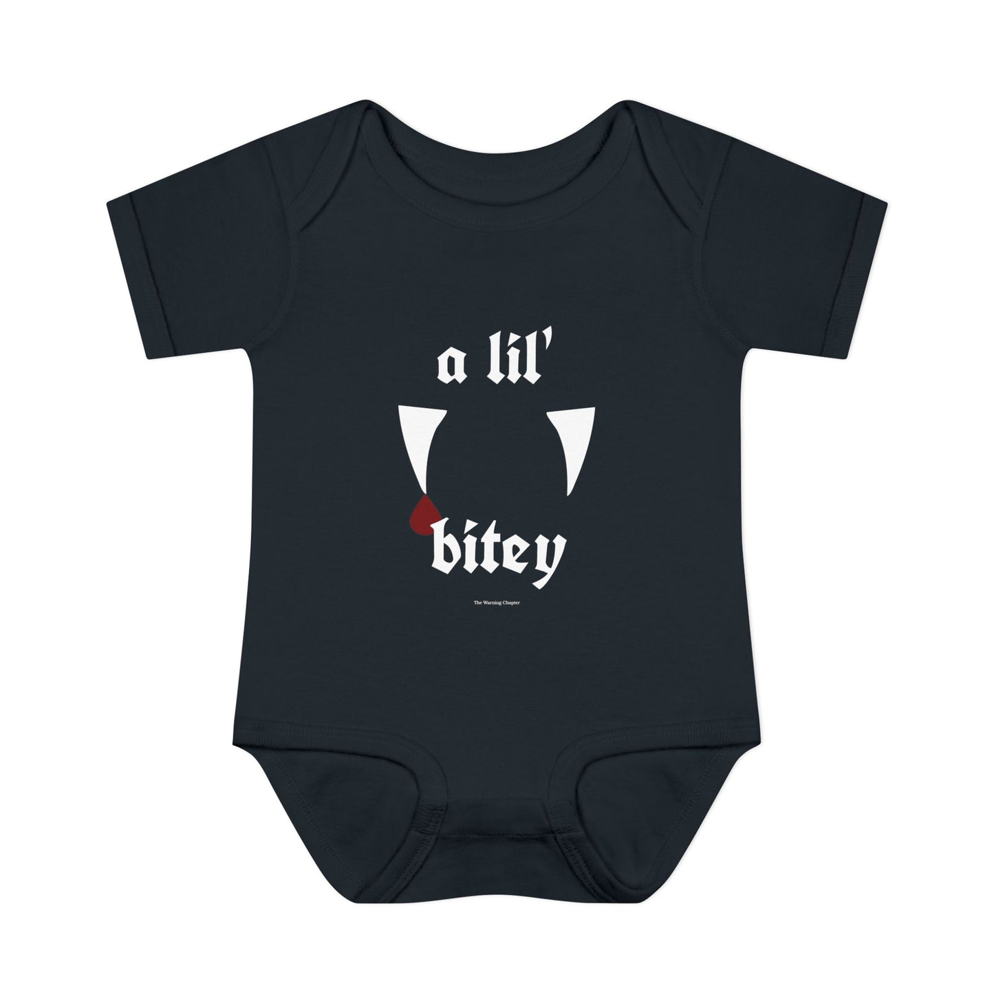 “a lil’ bitey” Vampire Fangs Baby Onesie Infant Baby Gift