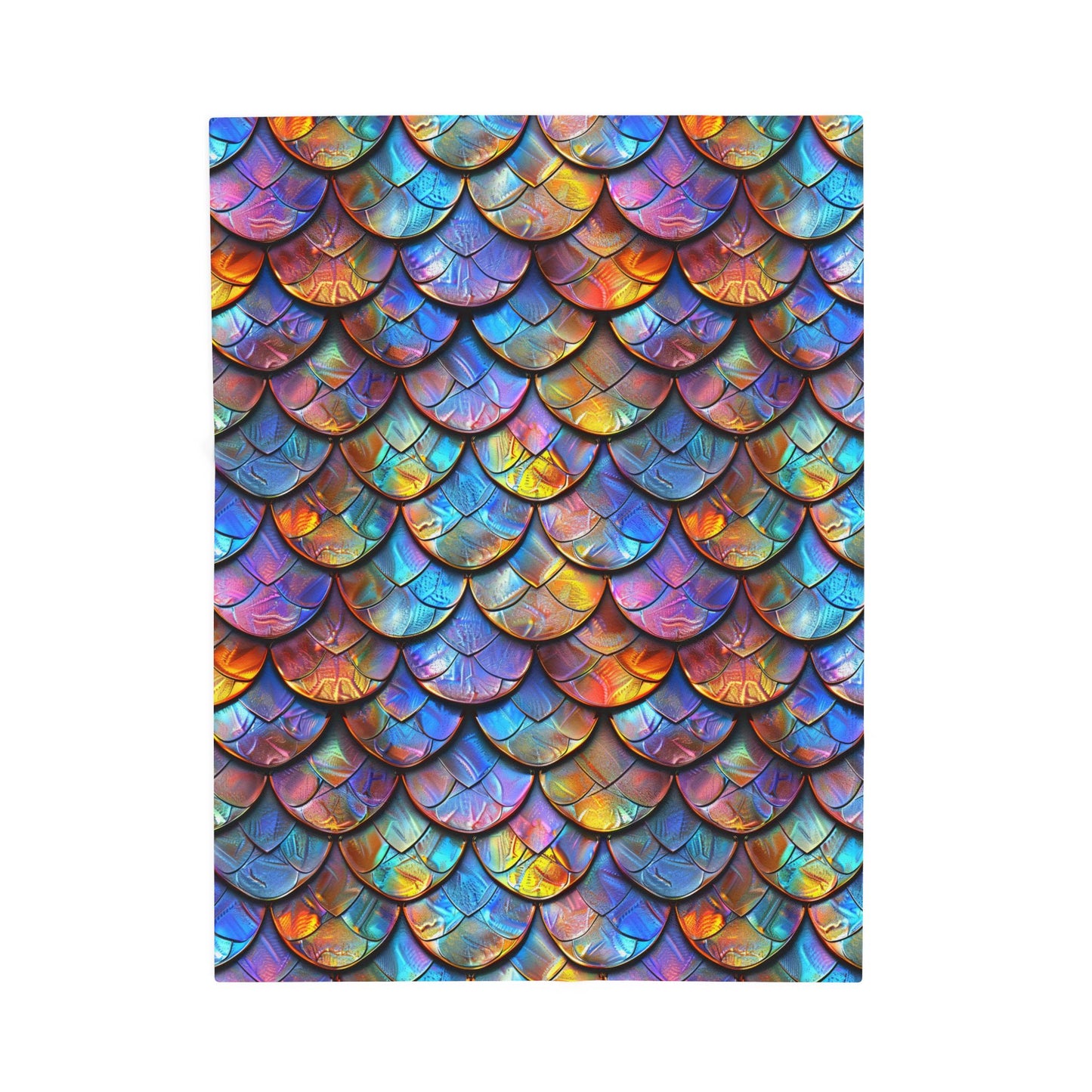 Rainbow Dragon Mermaid Scale Velveteen Plush Blanket