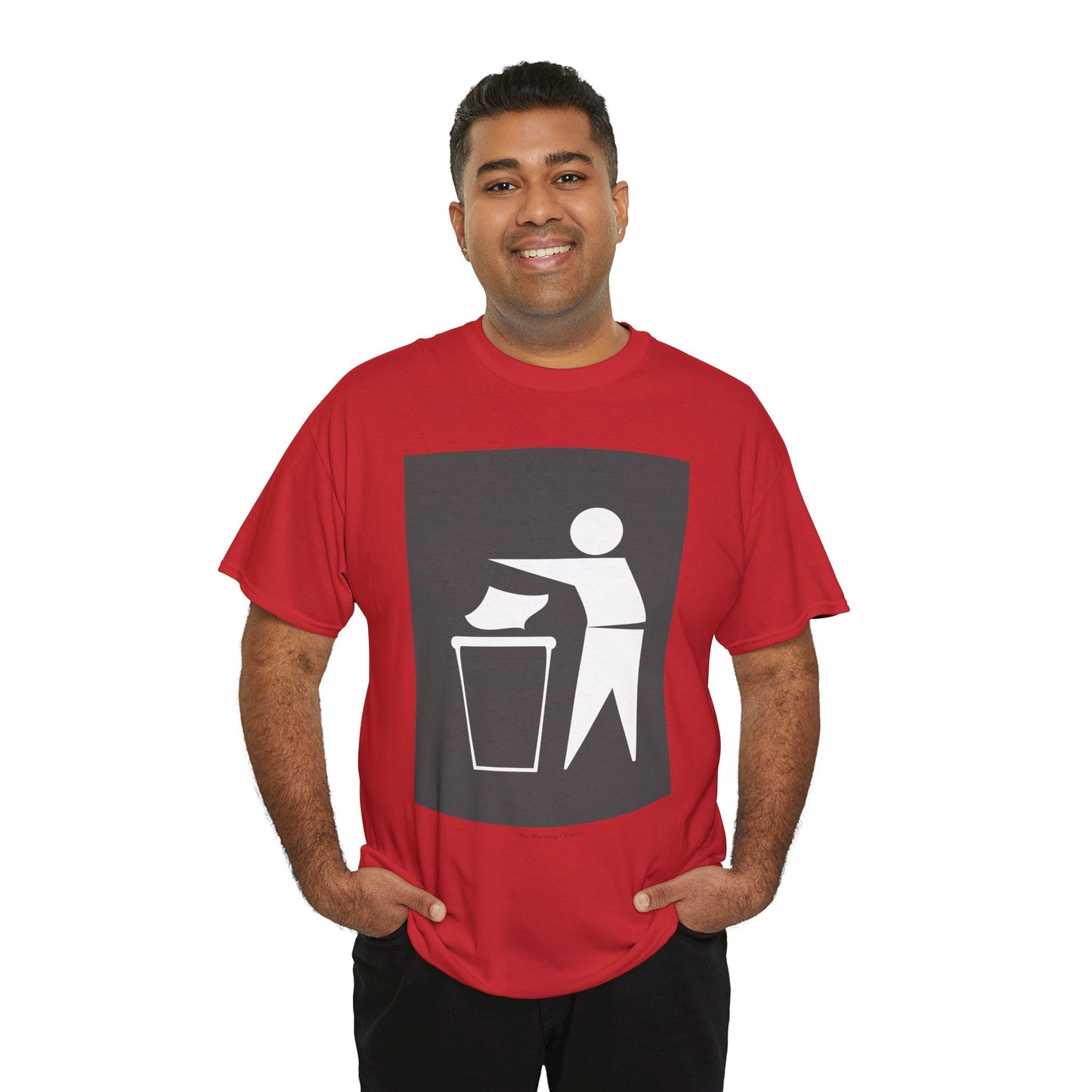 Trash Disposal Icon Tee - Minimalist Recycling/Keep Clean Graphic T-Shirt
