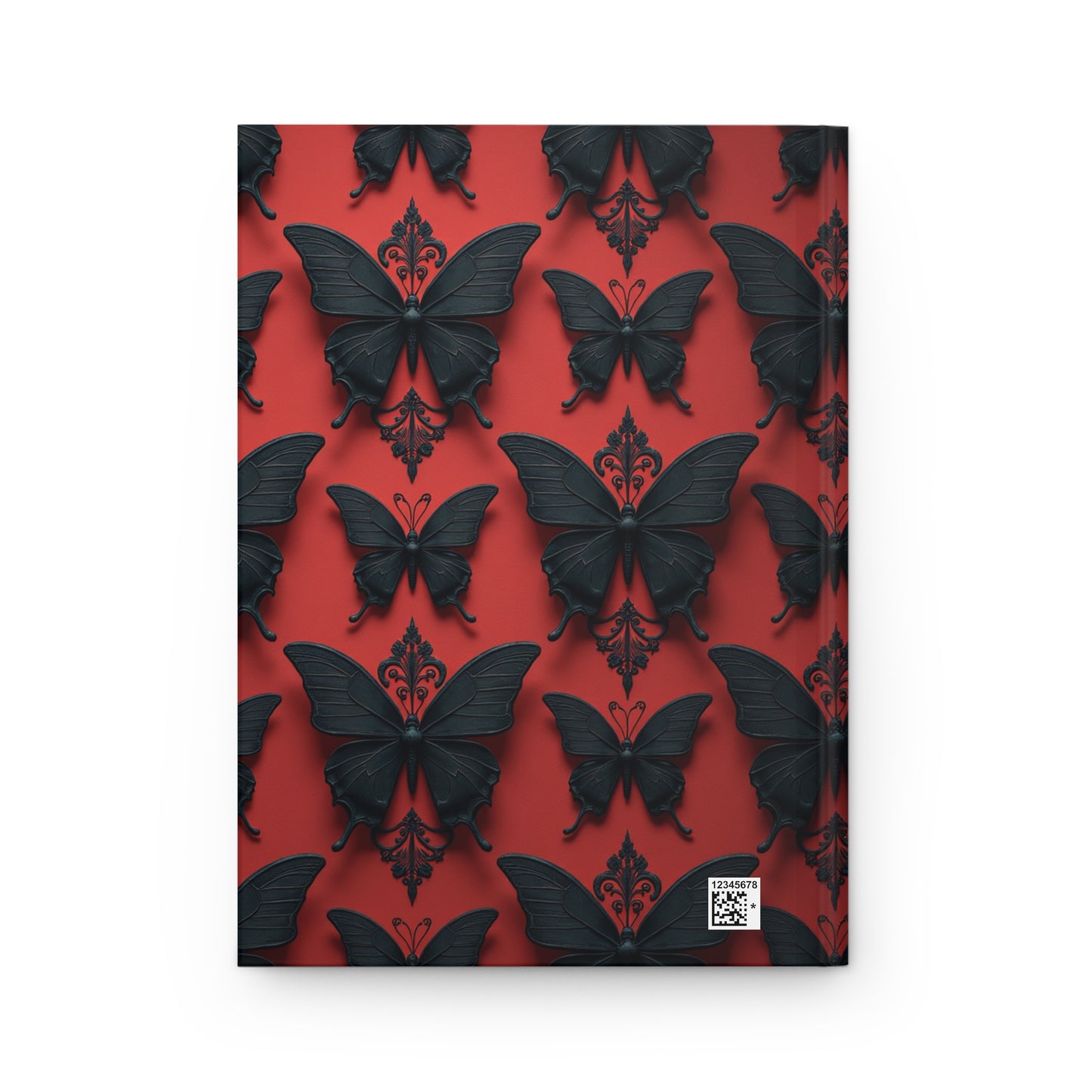 Gothic Black Butterfly & Red Hardcover Journal