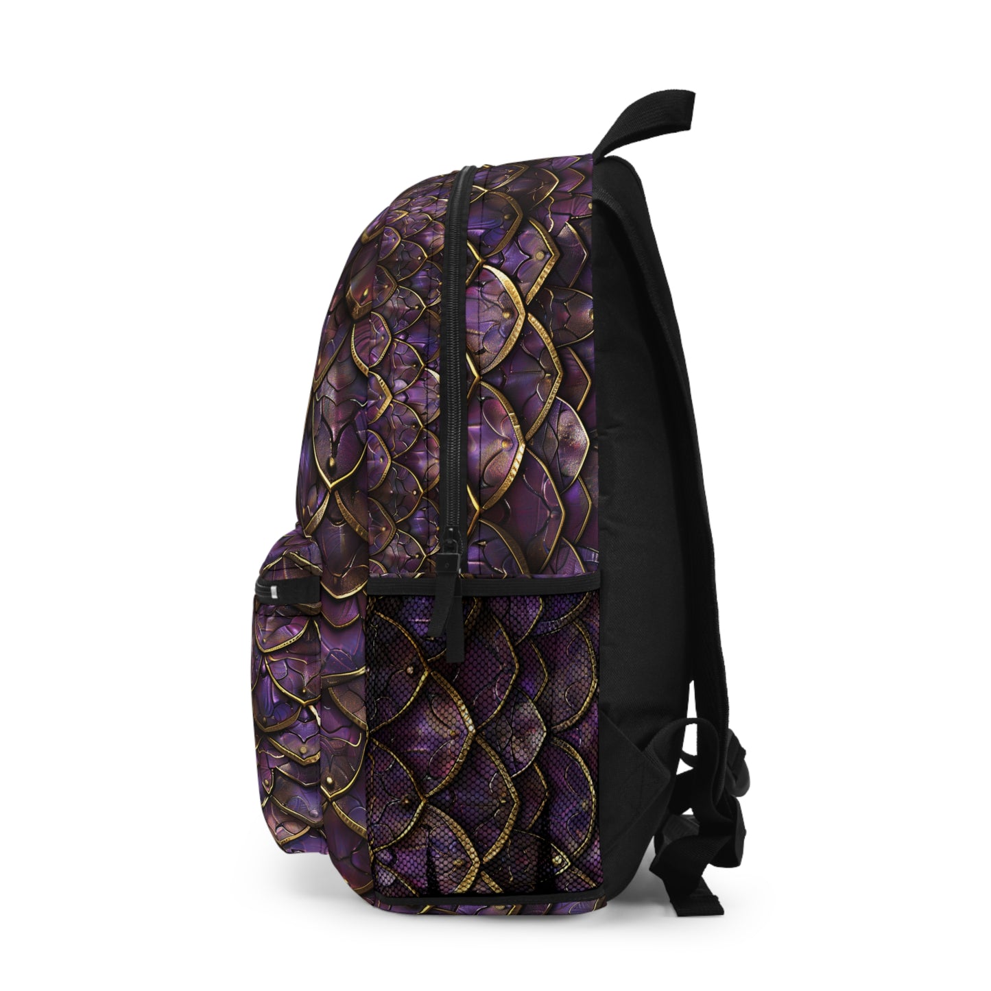 Purple Gold Fantasy Dragon Scale Backpack