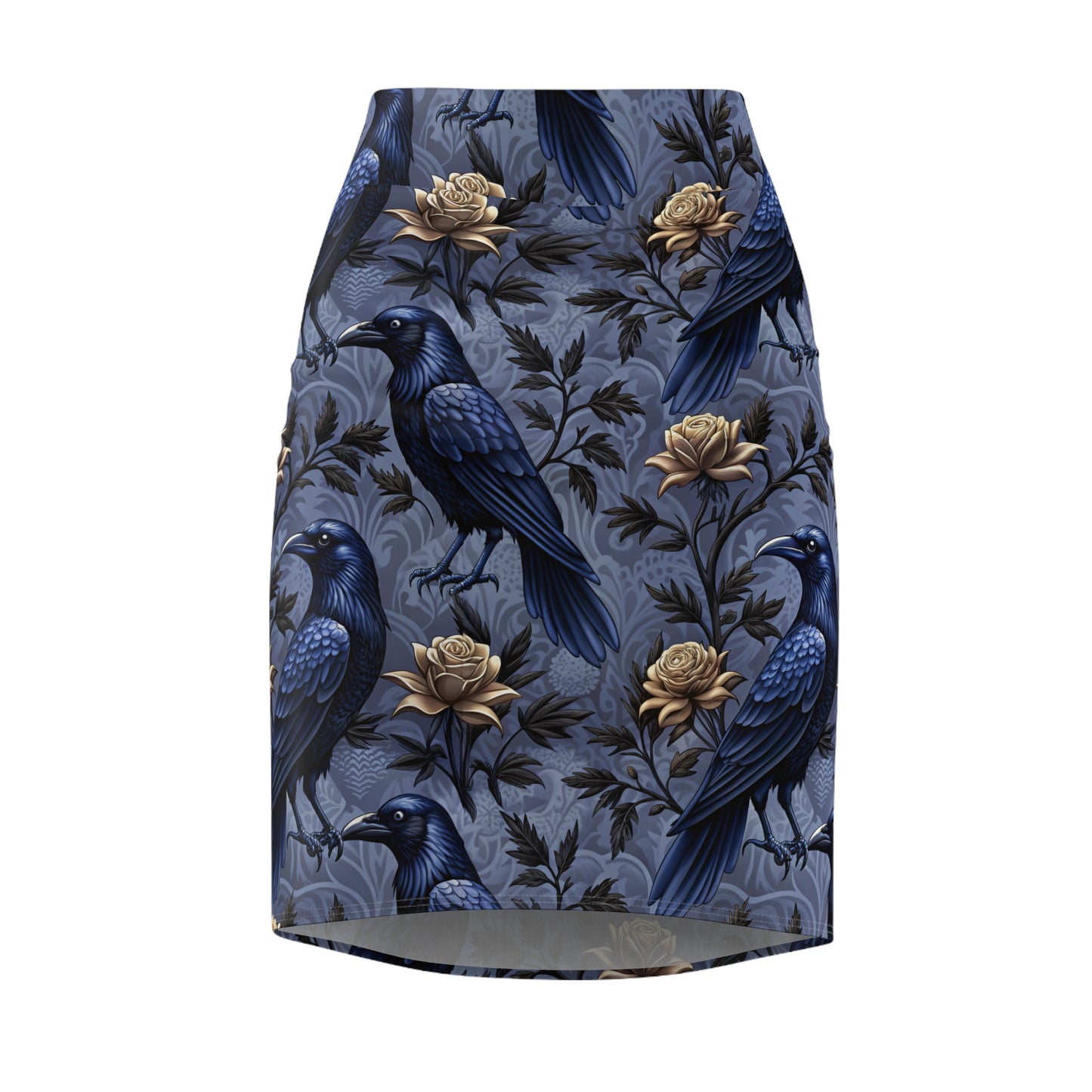 Women's Raven Print Pencil Skirt