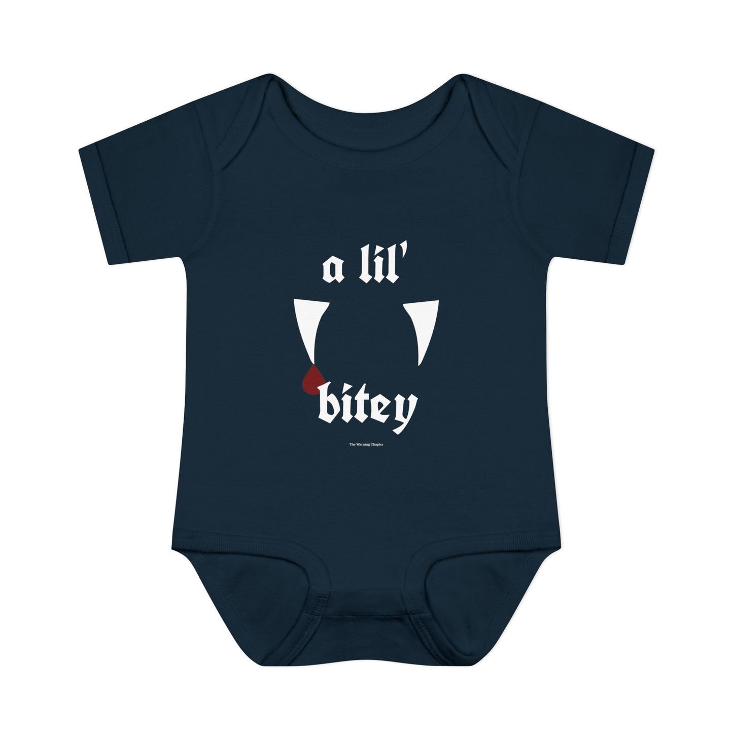 “a lil’ bitey” Vampire Fangs Baby Onesie Infant Baby Gift
